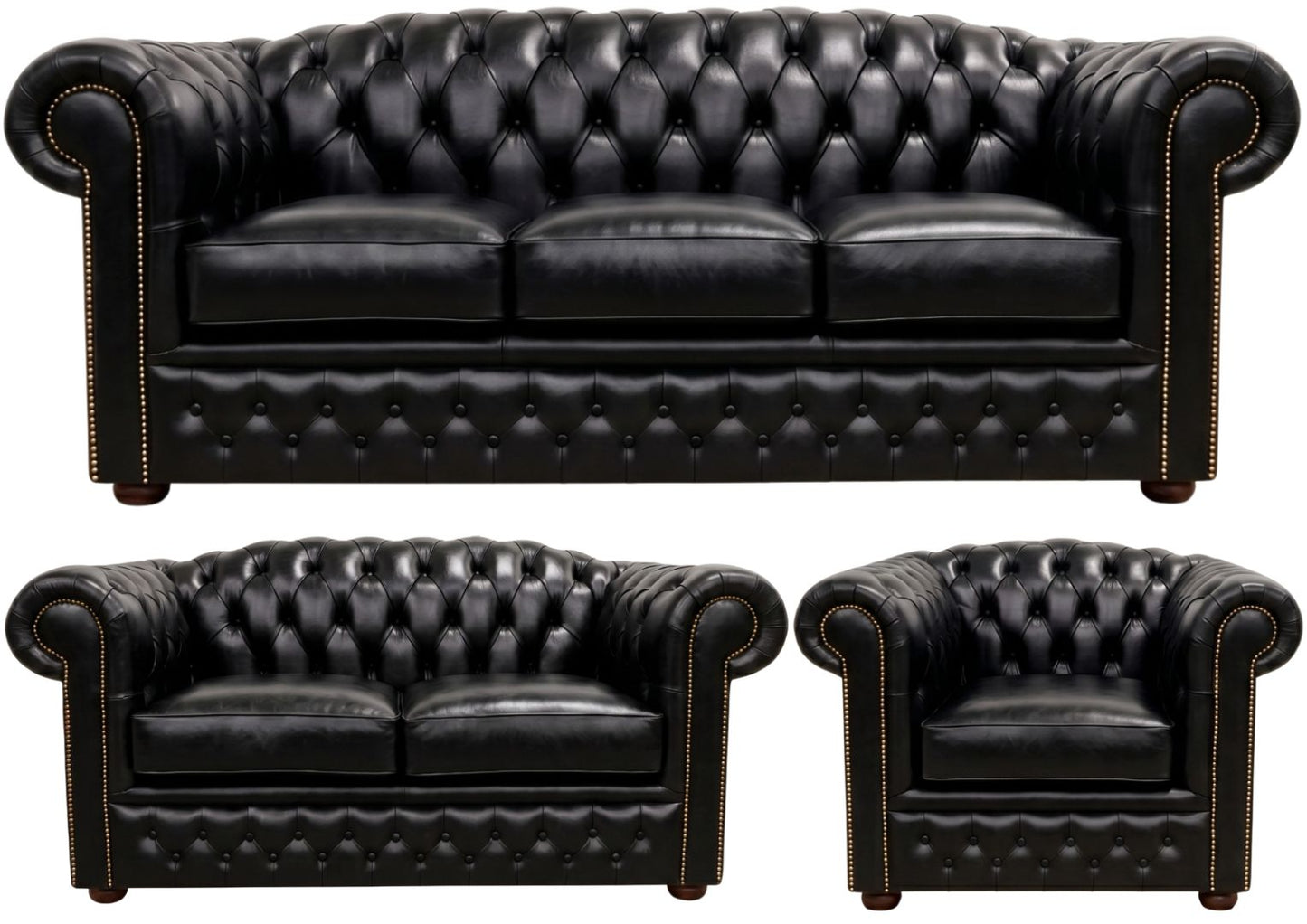 The Royale Chesterfield 3 Piece Suite