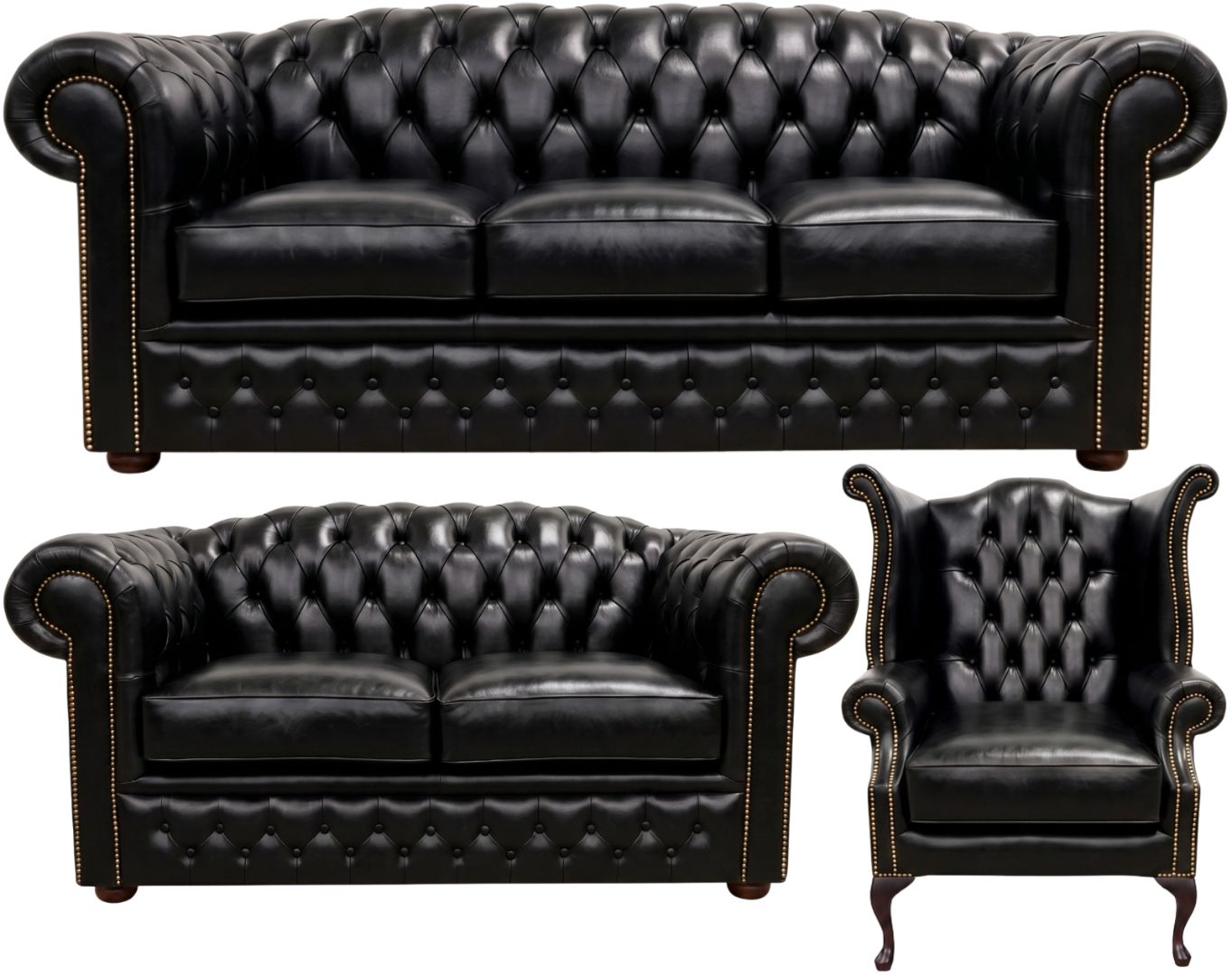 The Royale Chesterfield 3 Piece Suite
