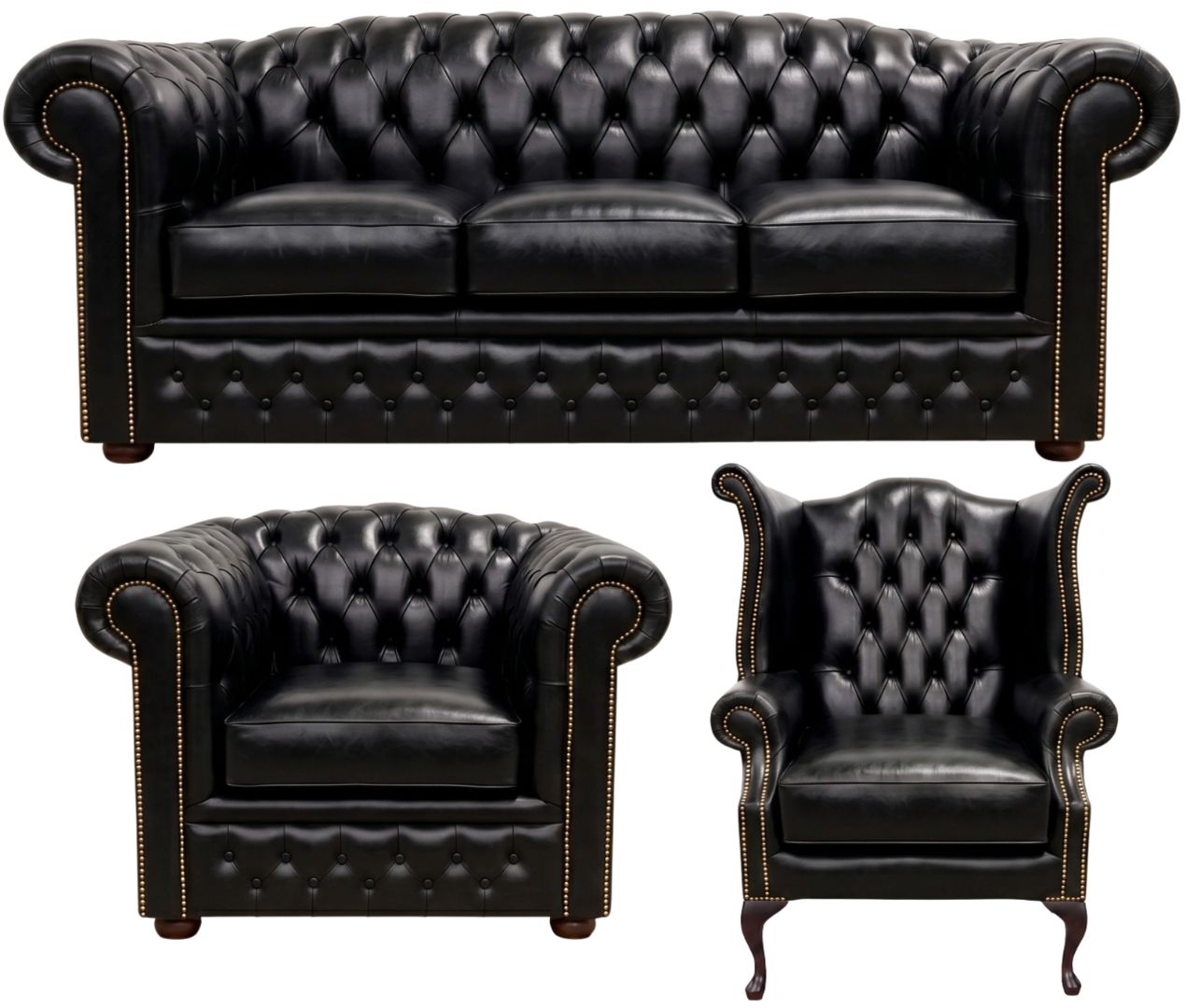 The Royale Chesterfield 3 Piece Suite