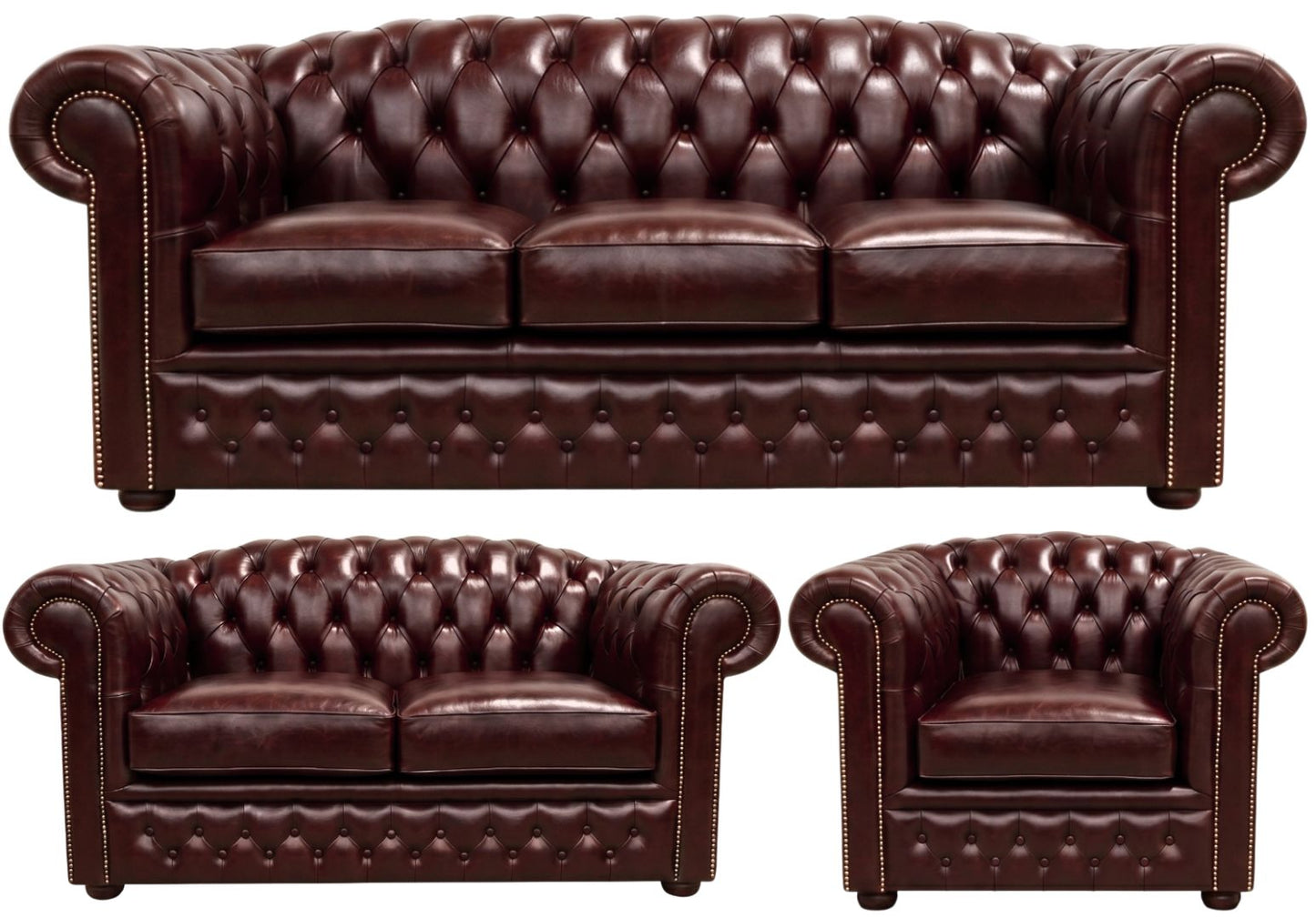 The Royale Chesterfield 3 Piece Suite