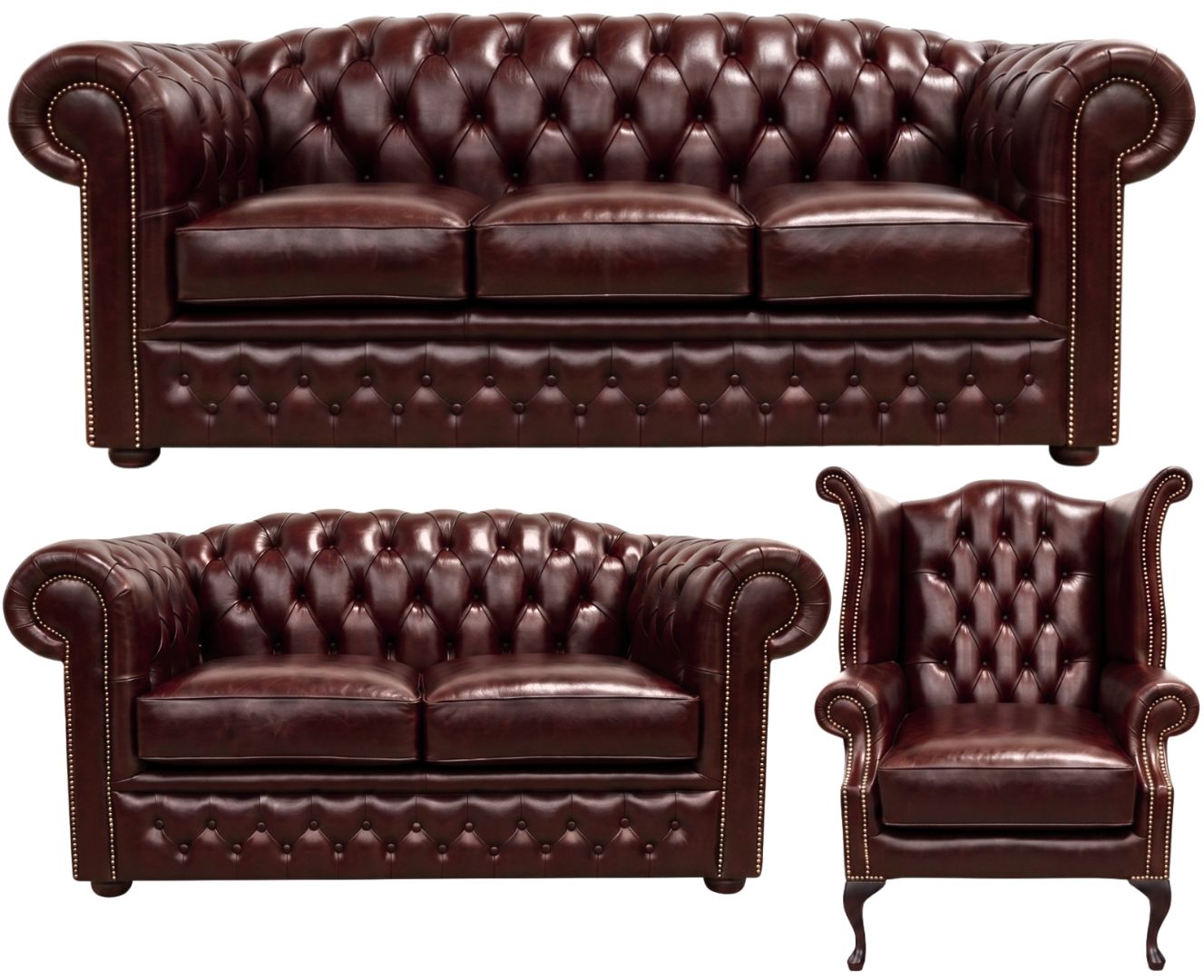 The Royale Chesterfield 3 Piece Suite
