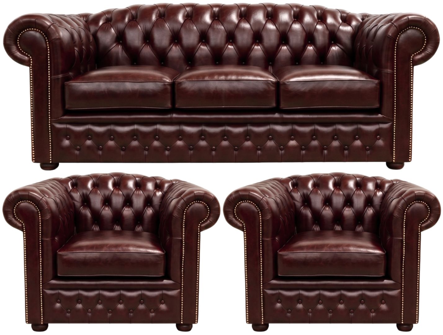 The Royale Chesterfield 3 Piece Suite
