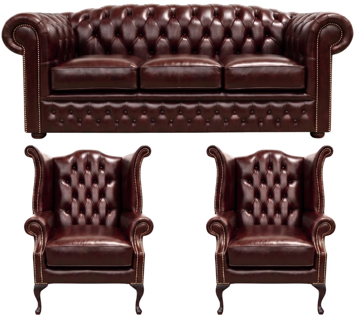 The Royale Chesterfield 3 Piece Suite