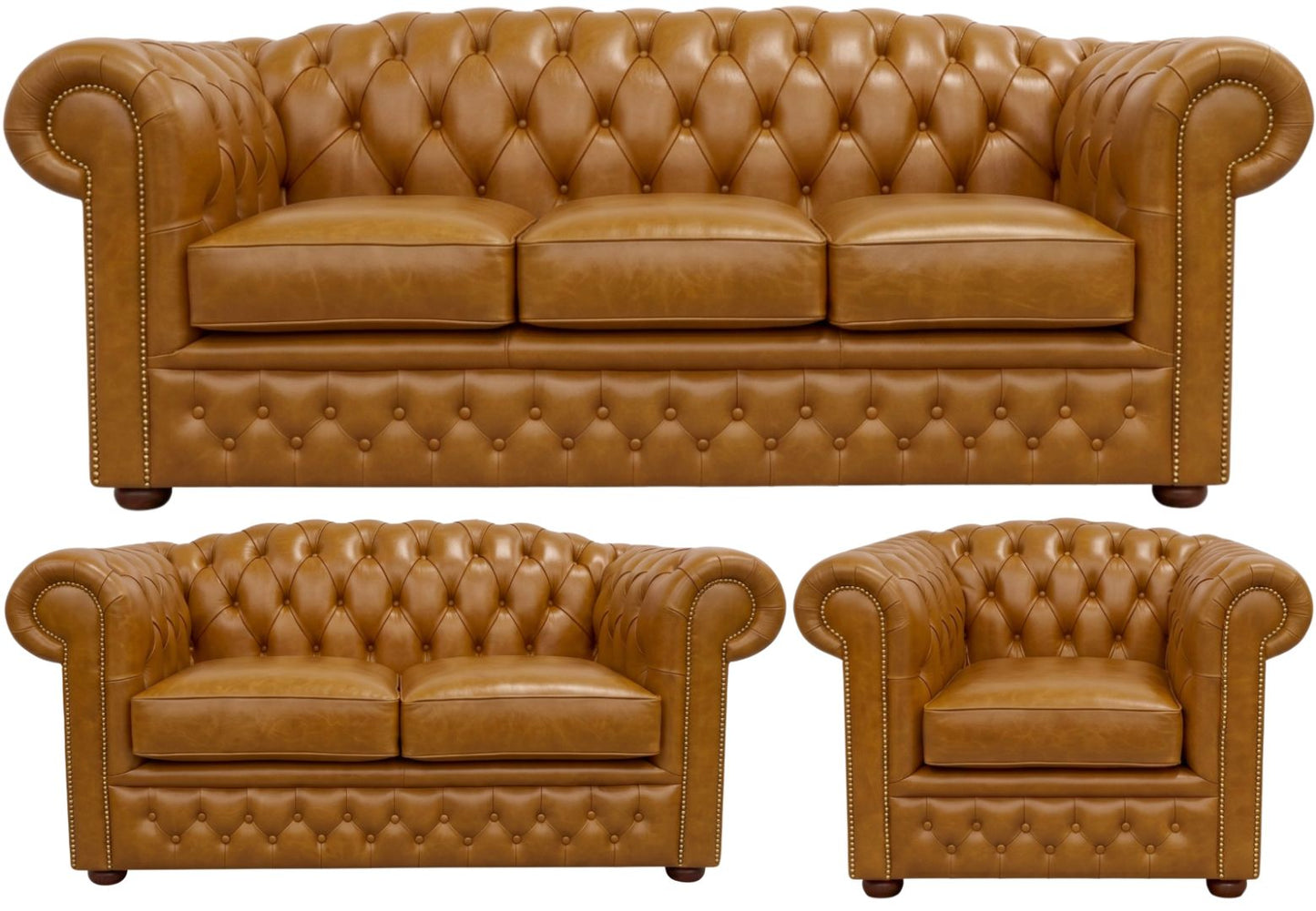 The Royale Chesterfield 3 Piece Suite