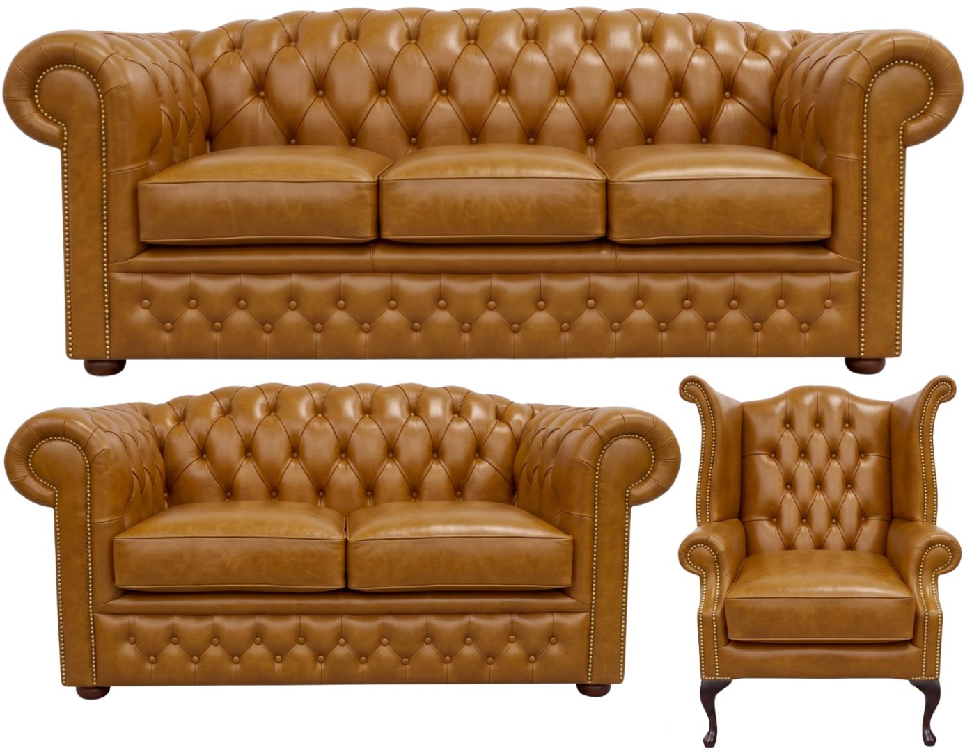 The Royale Chesterfield 3 Piece Suite
