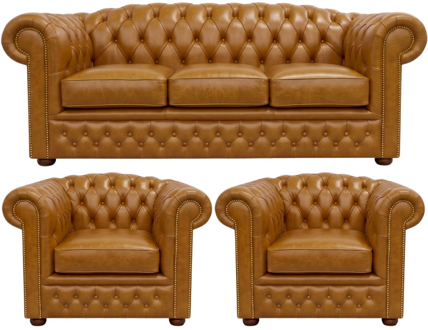 The Royale Chesterfield 3 Piece Suite