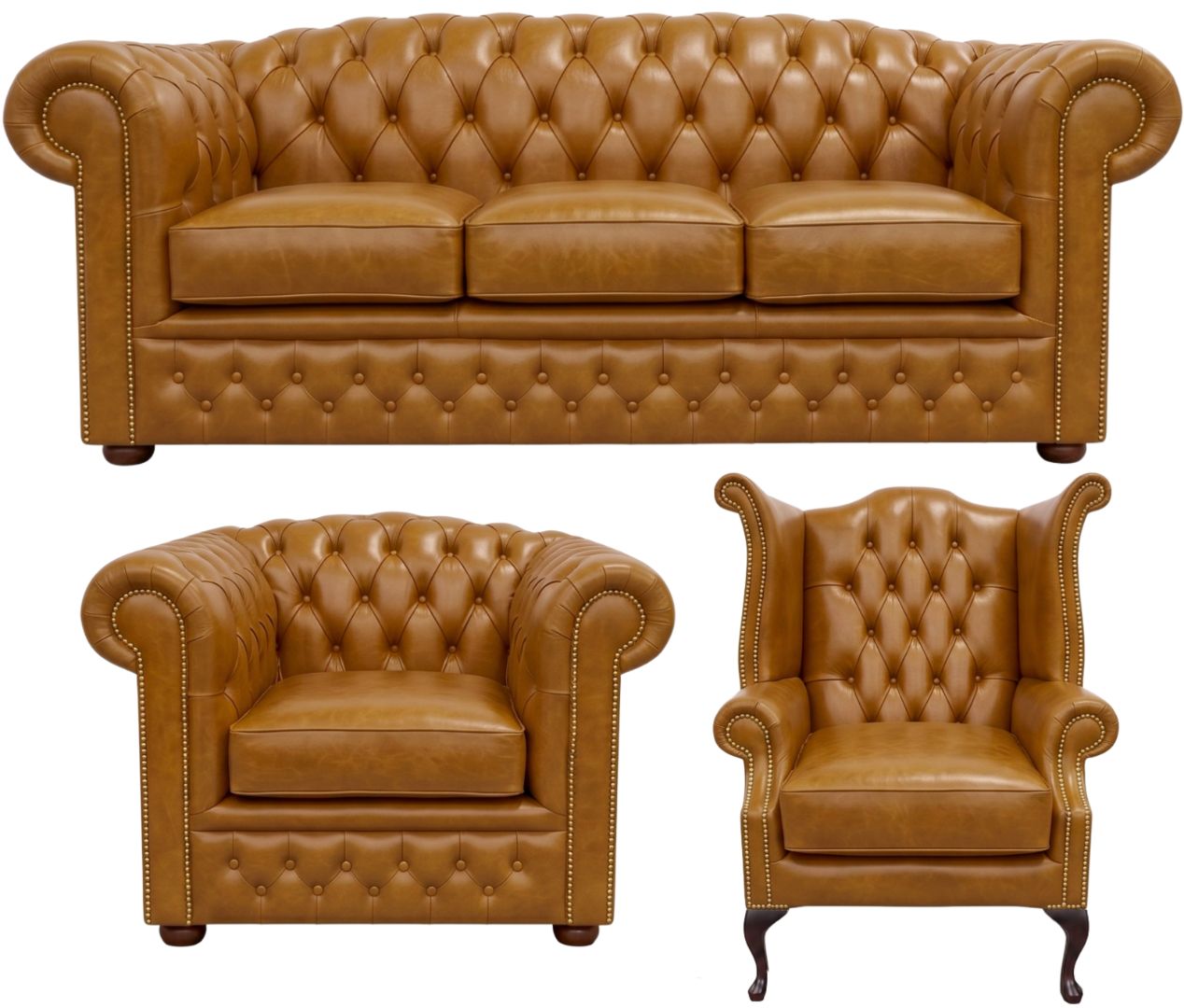 The Royale Chesterfield 3 Piece Suite