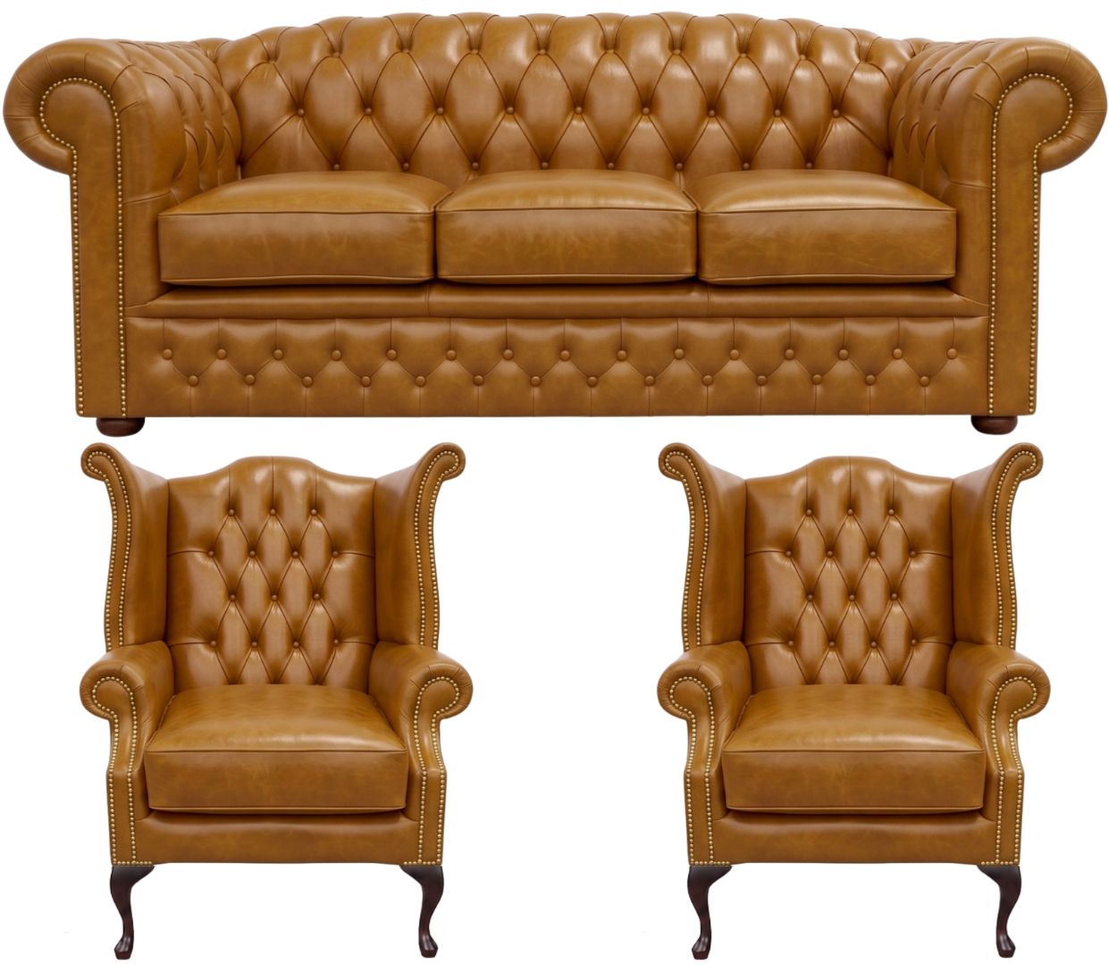 The Royale Chesterfield 3 Piece Suite