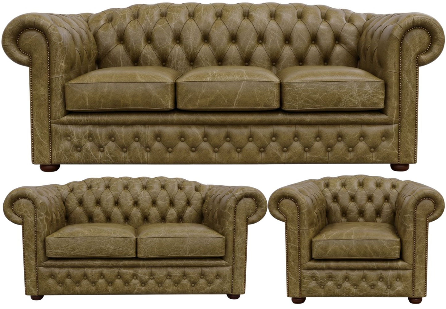 The Royale Chesterfield 3 Piece Suite