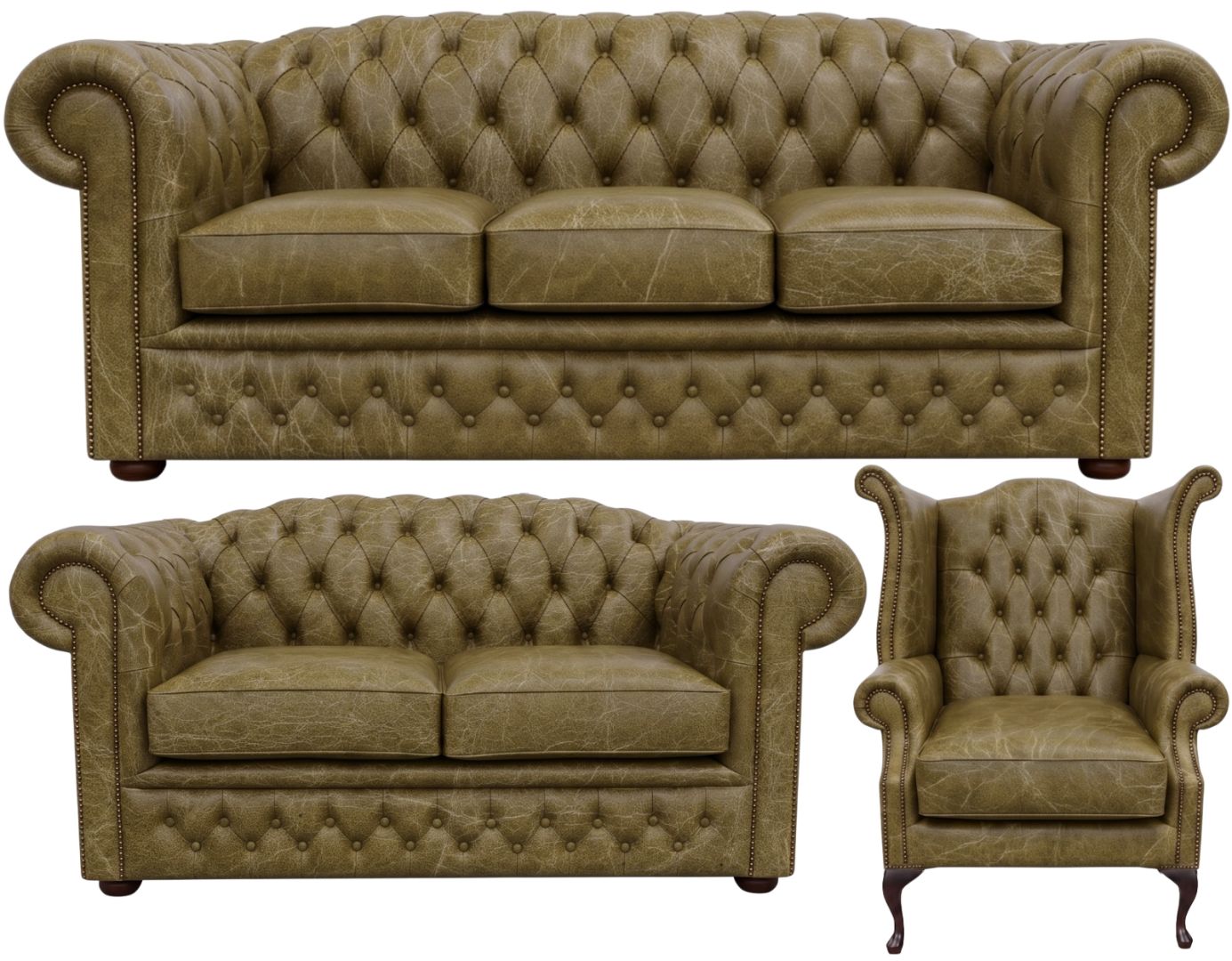 The Royale Chesterfield 3 Piece Suite