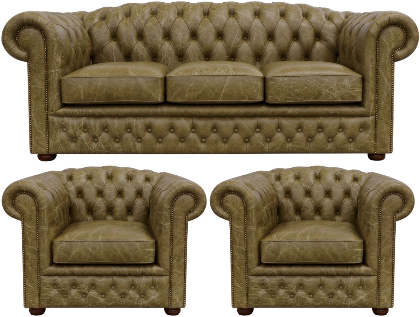 The Royale Chesterfield 3 Piece Suite