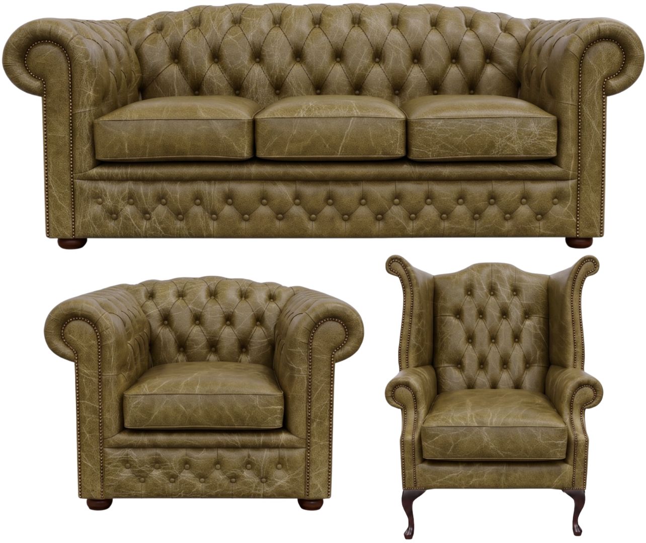 The Royale Chesterfield 3 Piece Suite