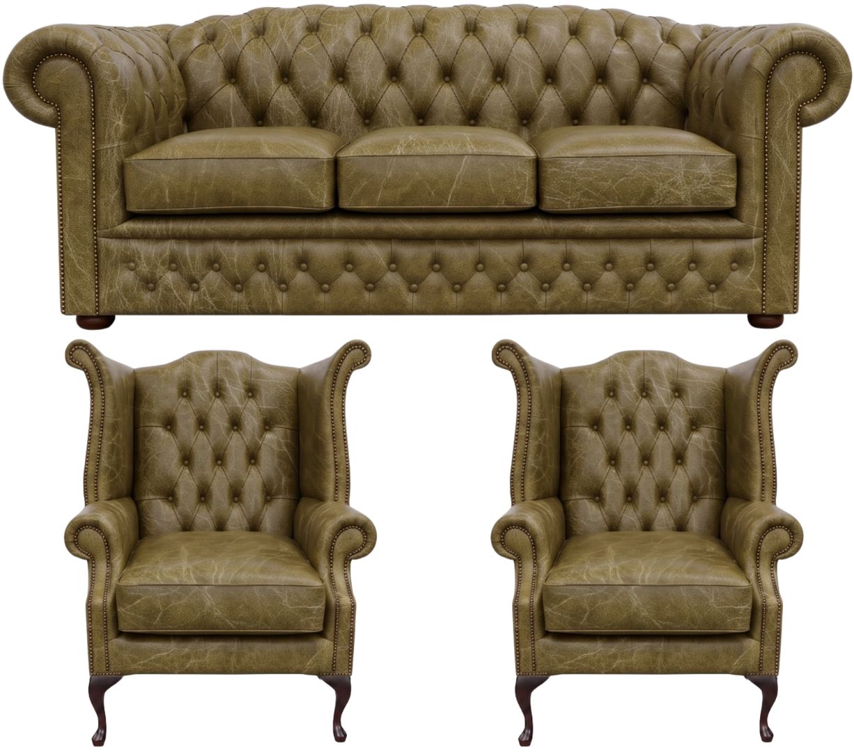 The Royale Chesterfield 3 Piece Suite