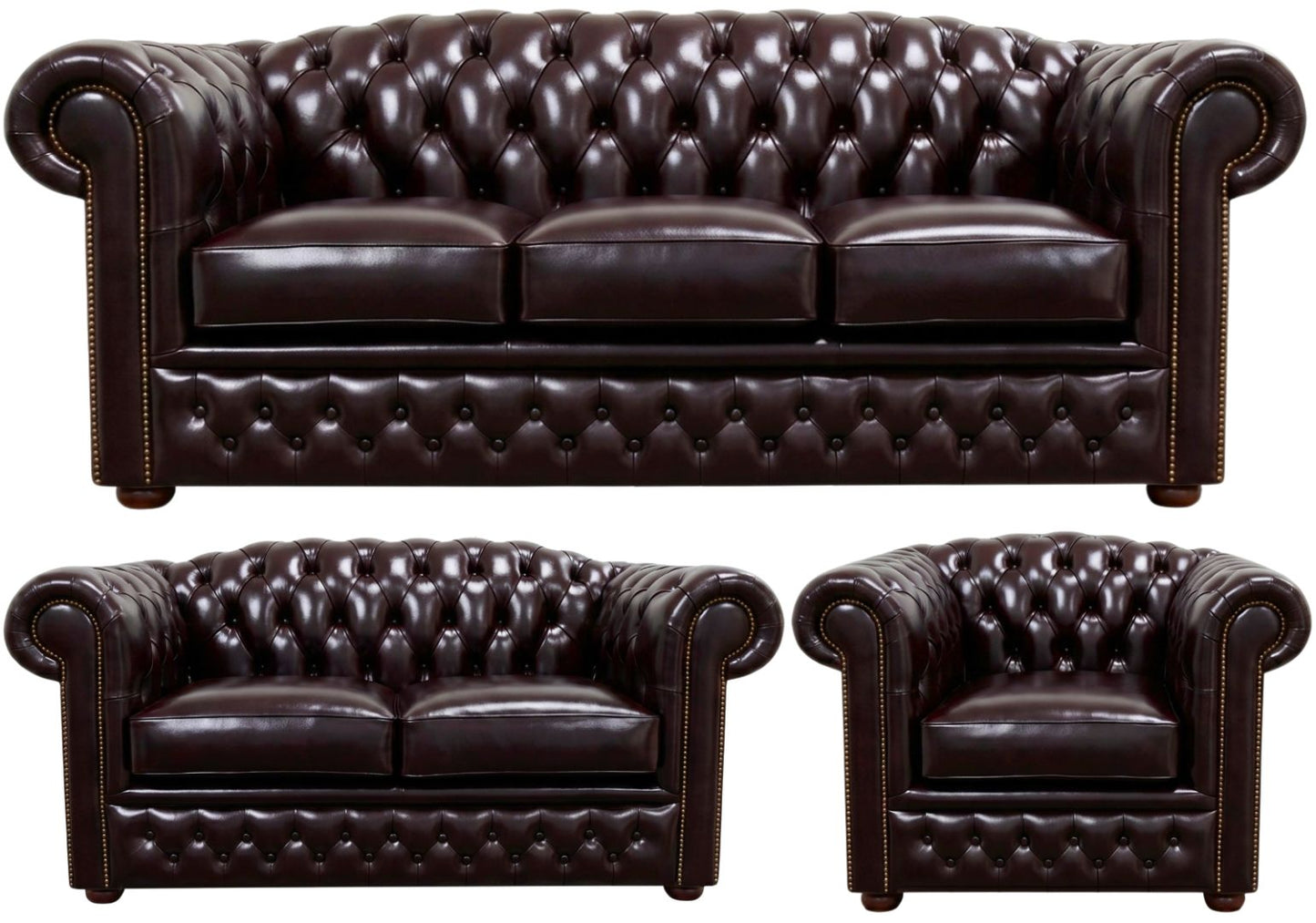 The Royale Chesterfield 3 Piece Suite