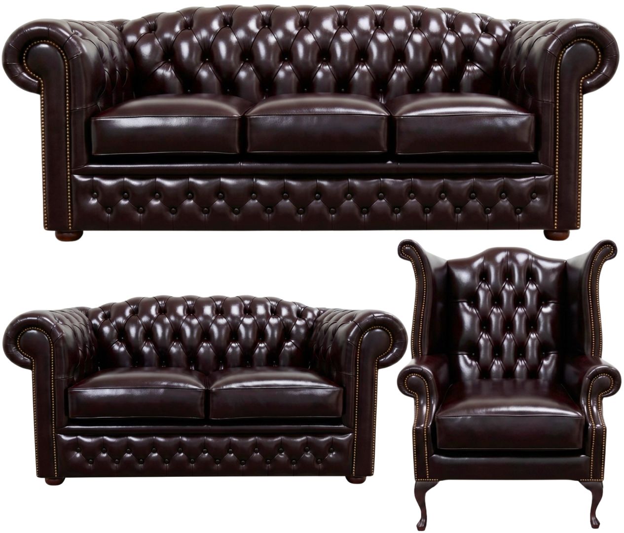 The Royale Chesterfield 3 Piece Suite