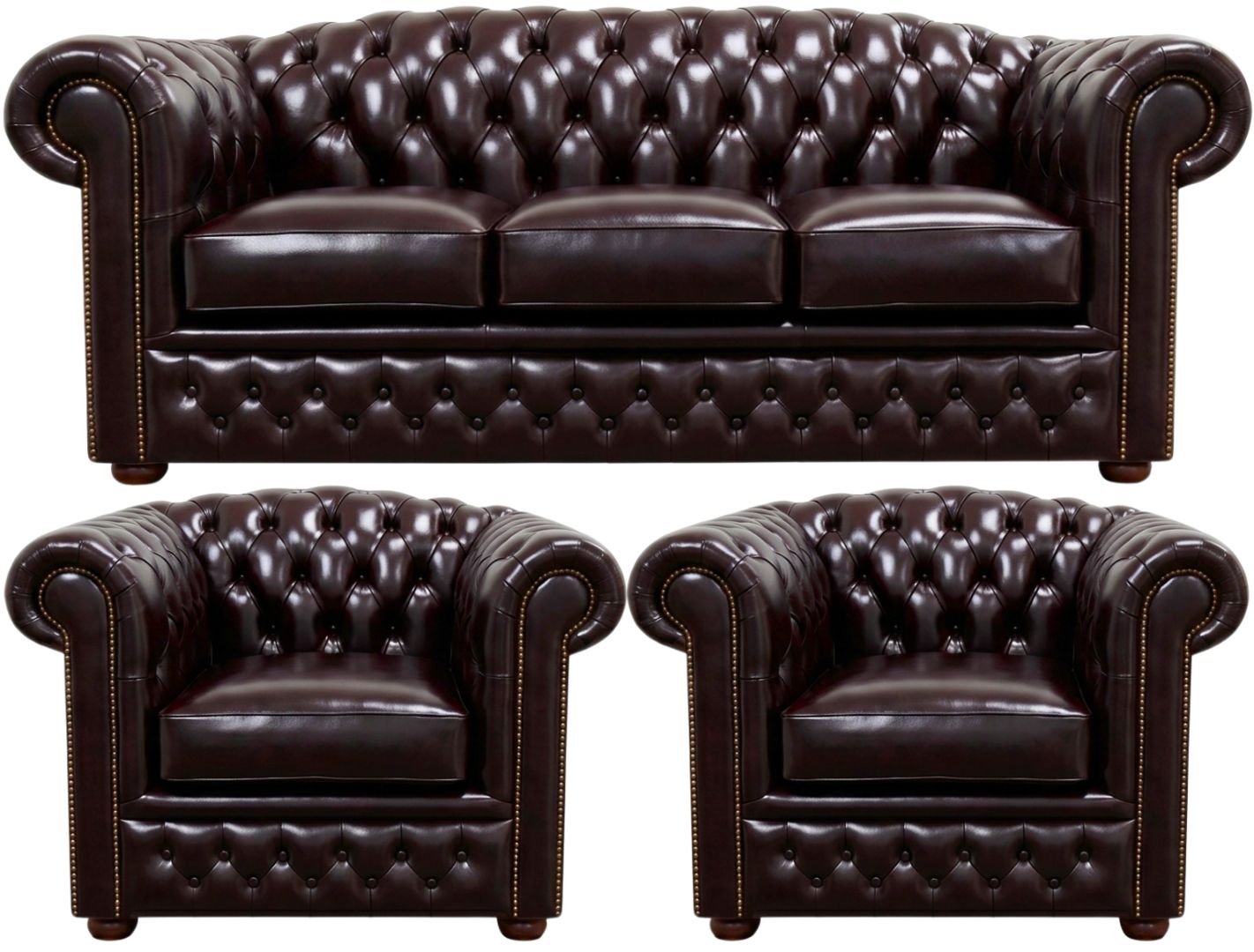 The Royale Chesterfield 3 Piece Suite
