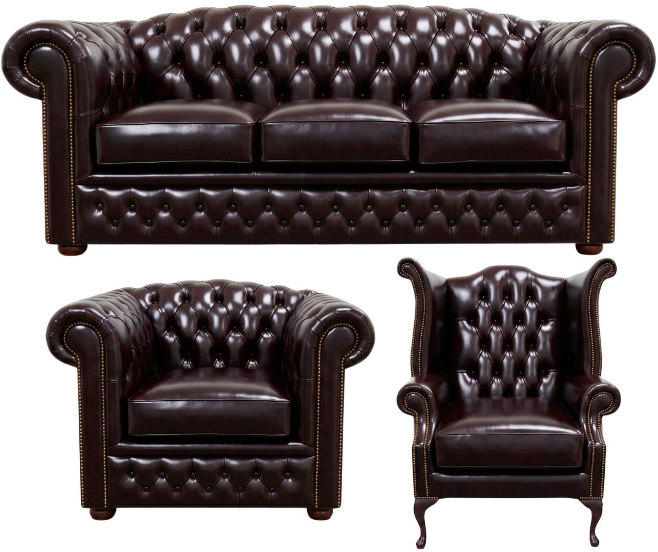 The Royale Chesterfield 3 Piece Suite