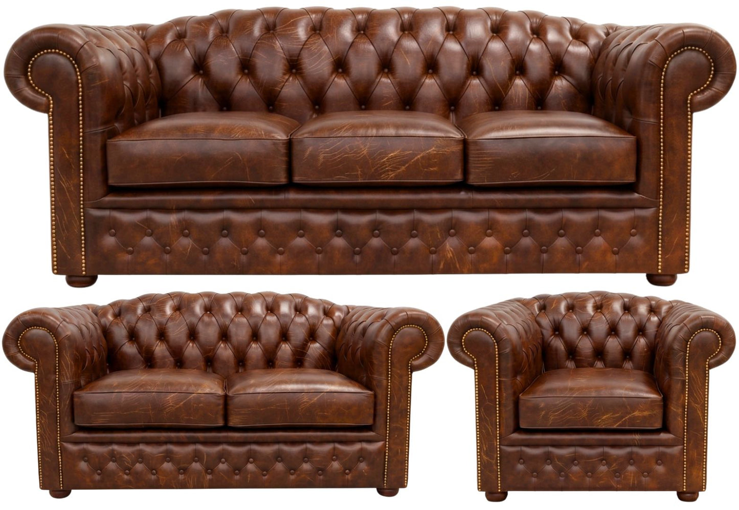 The Royale Chesterfield 3 Piece Suite
