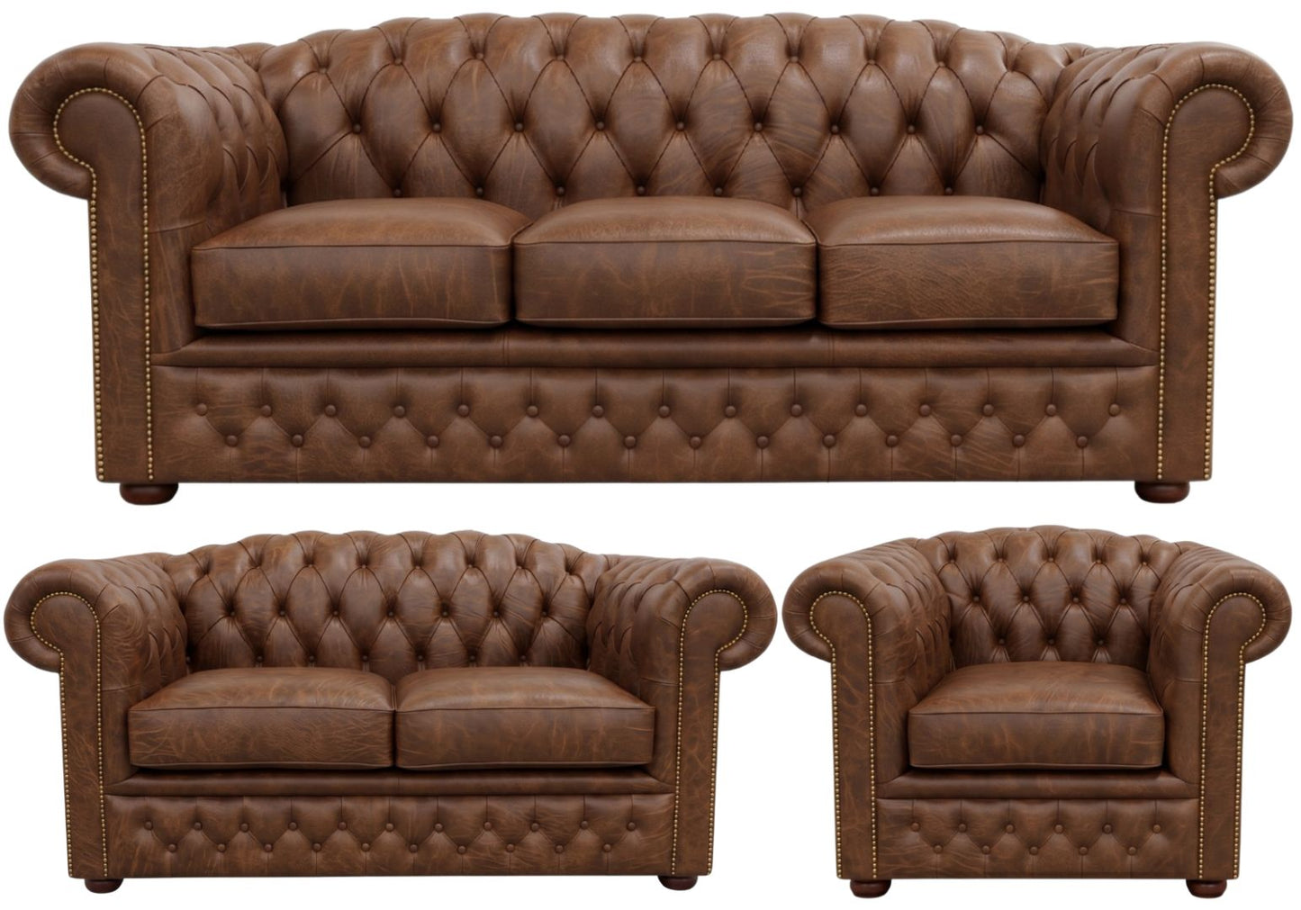 The Royale Chesterfield 3 Piece Suite