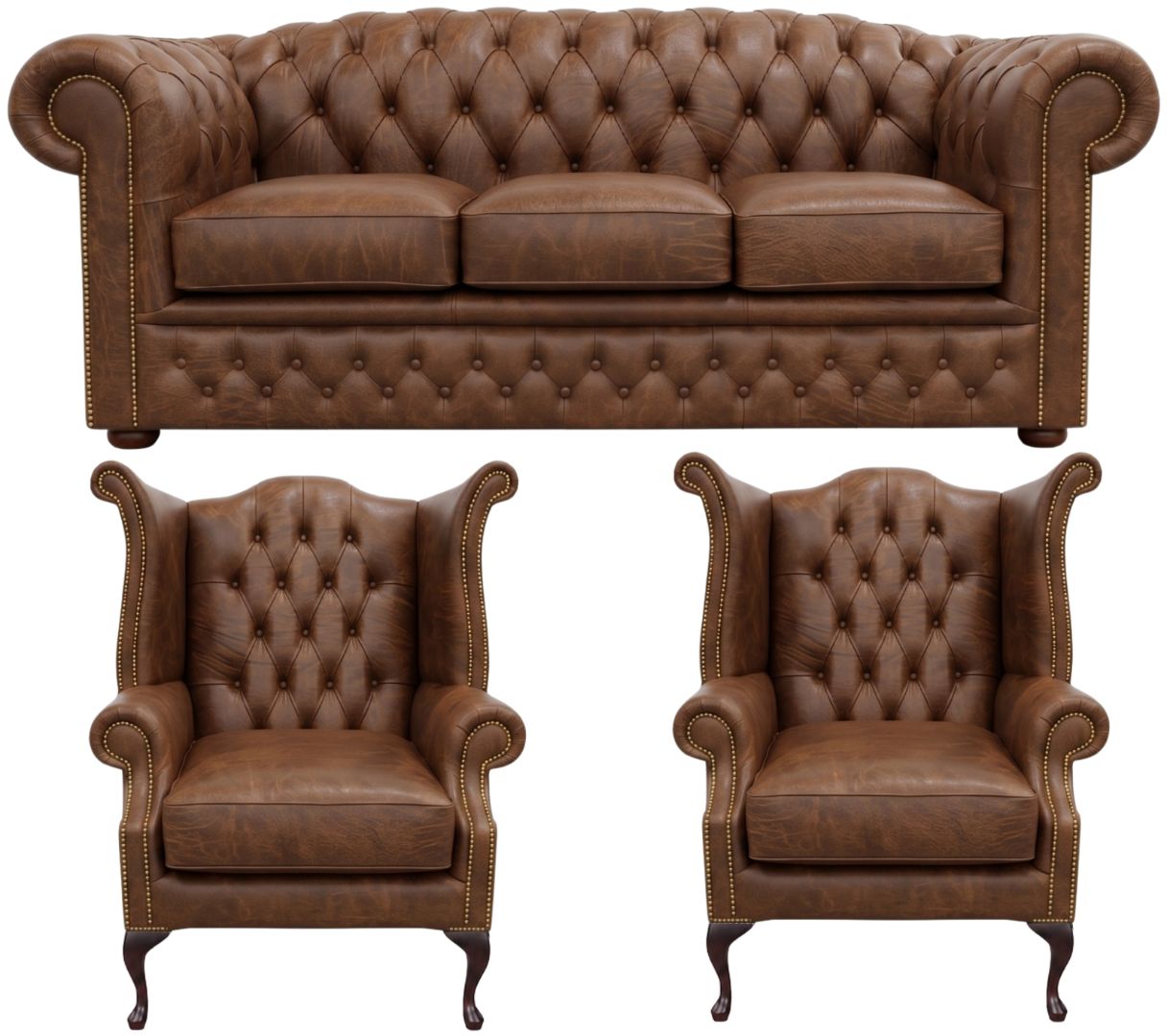 The Royale Chesterfield 3 Piece Suite