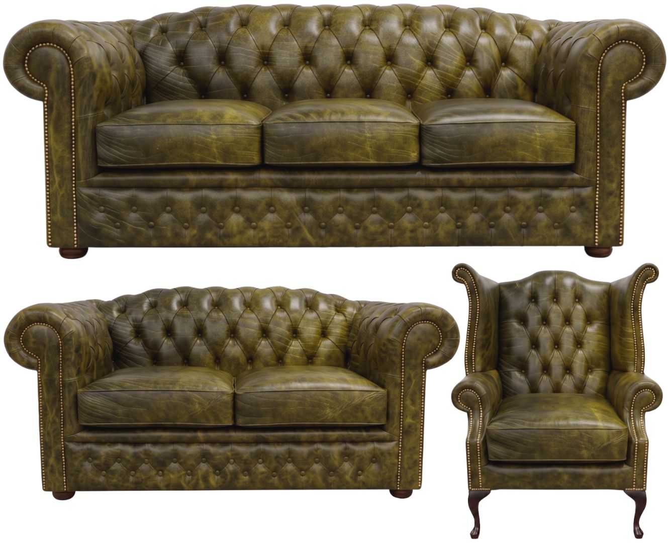 The Royale Chesterfield 3 Piece Suite