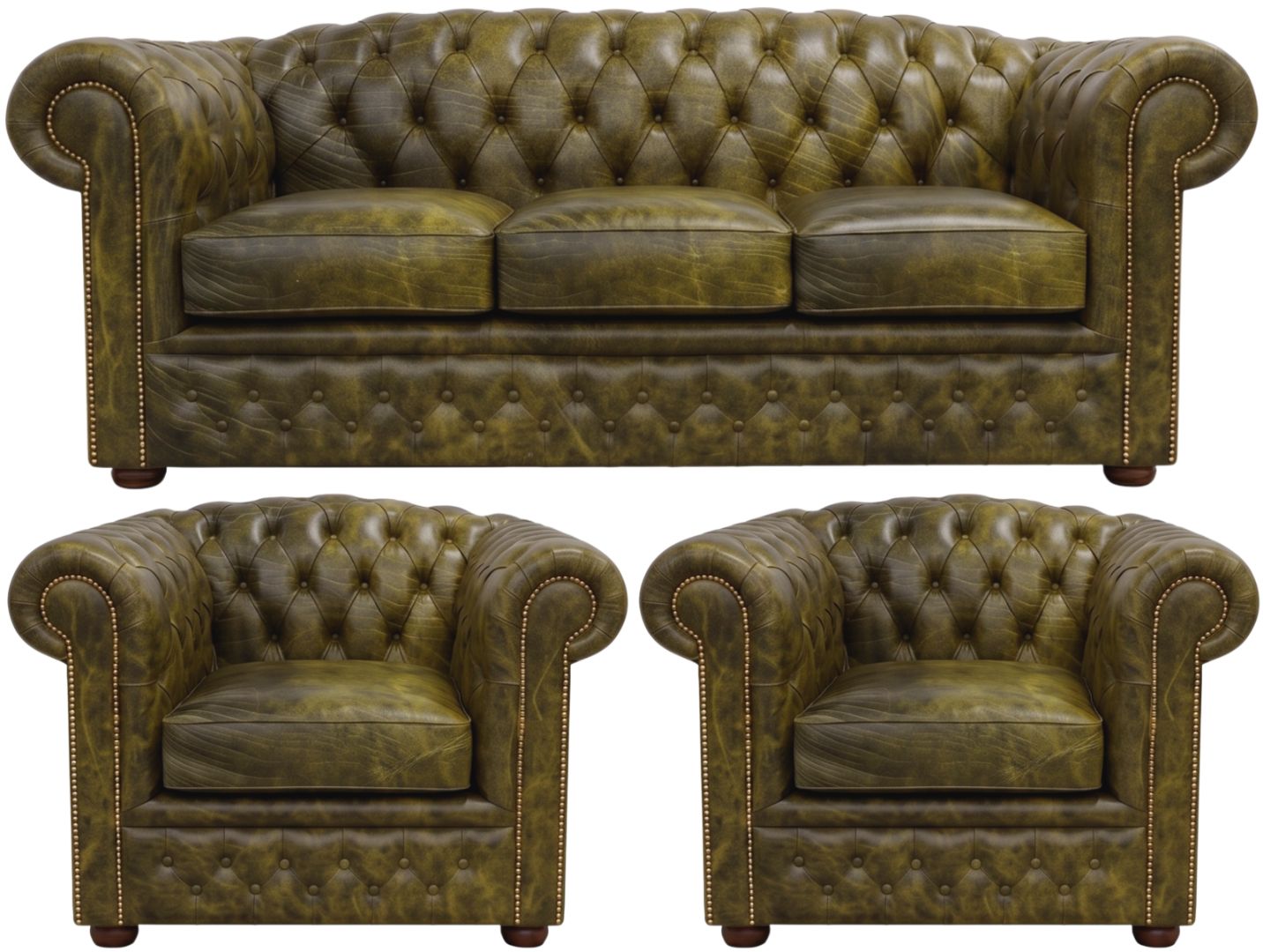 The Royale Chesterfield 3 Piece Suite