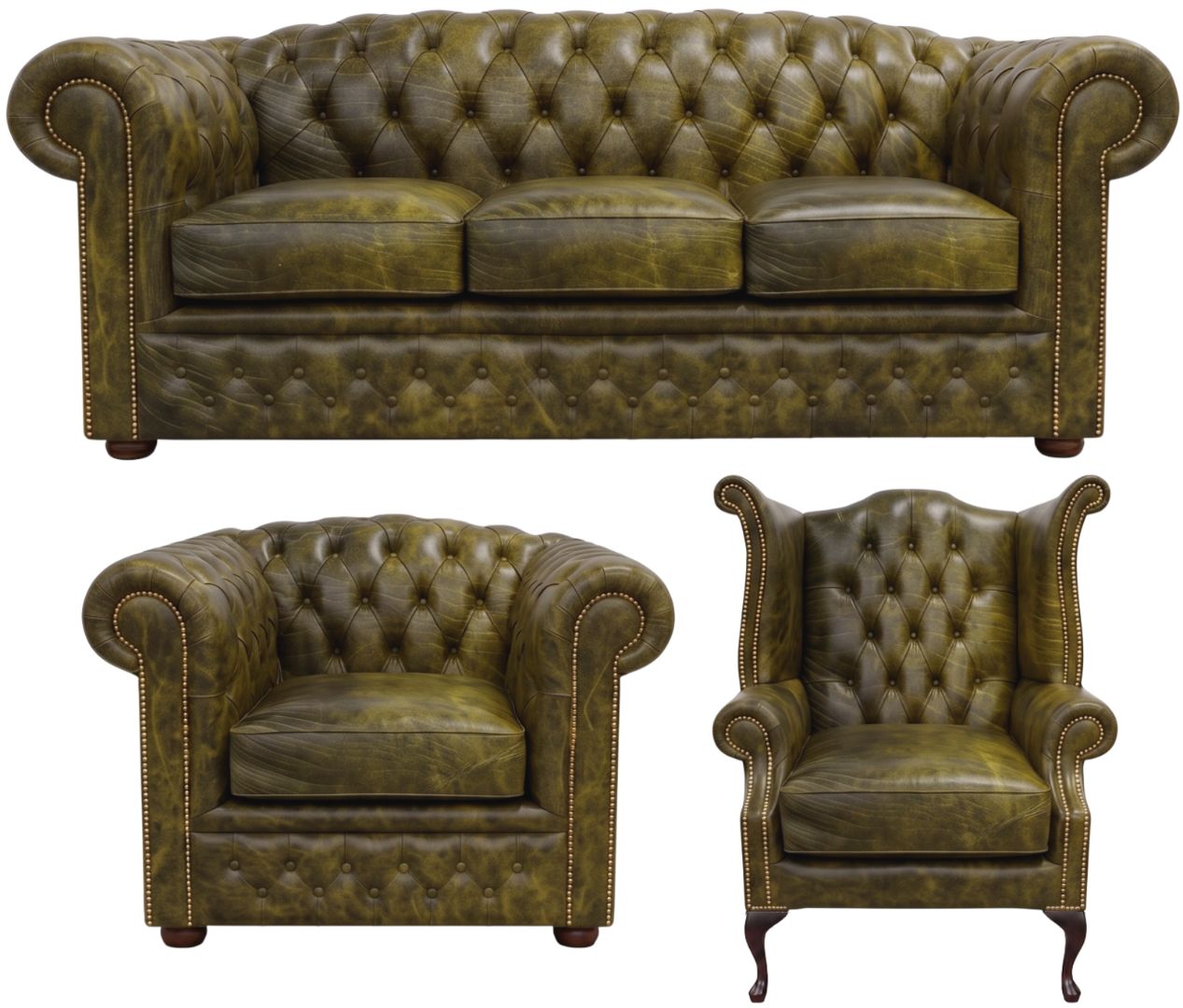 The Royale Chesterfield 3 Piece Suite
