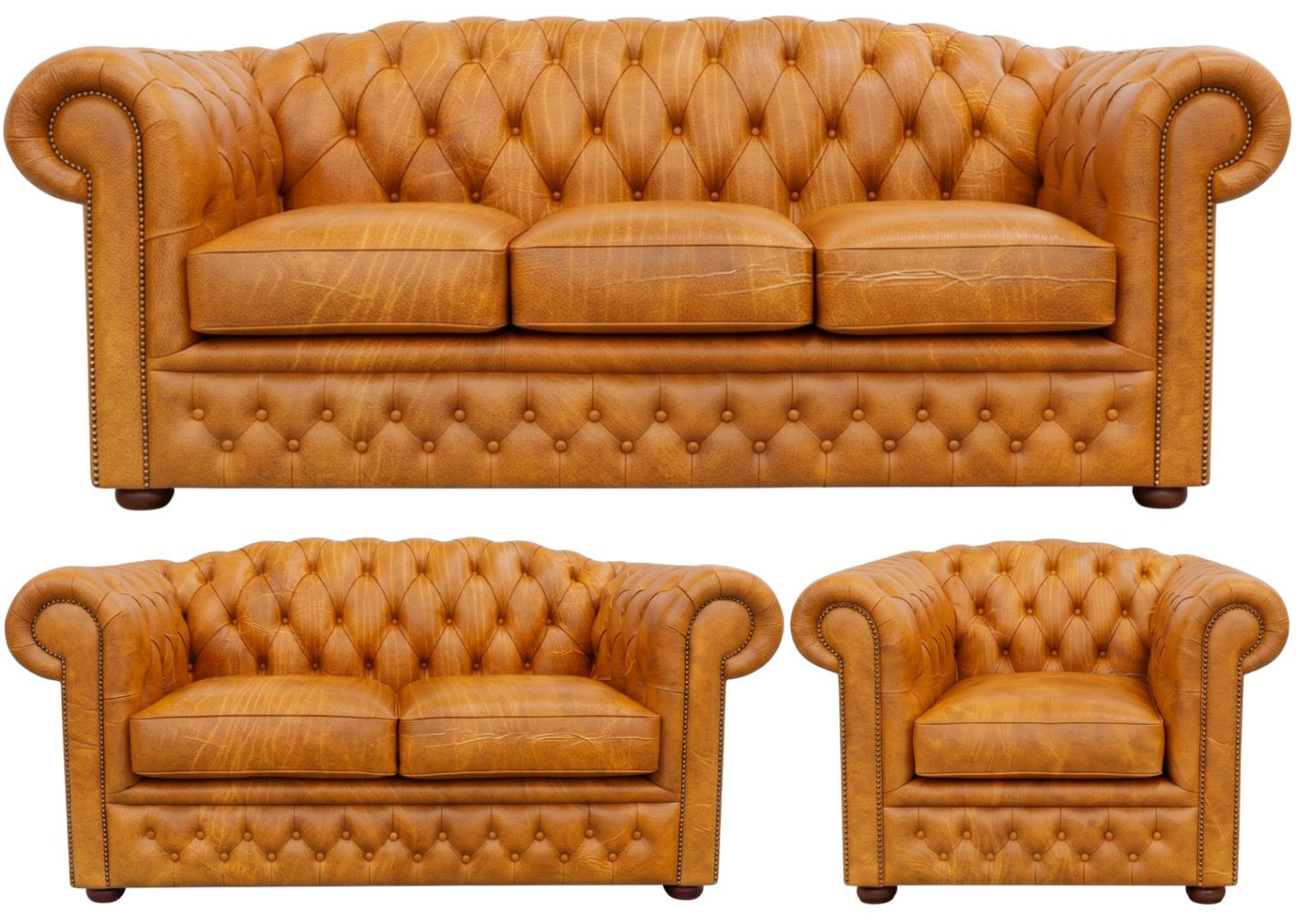 The Royale Chesterfield 3 Piece Suite