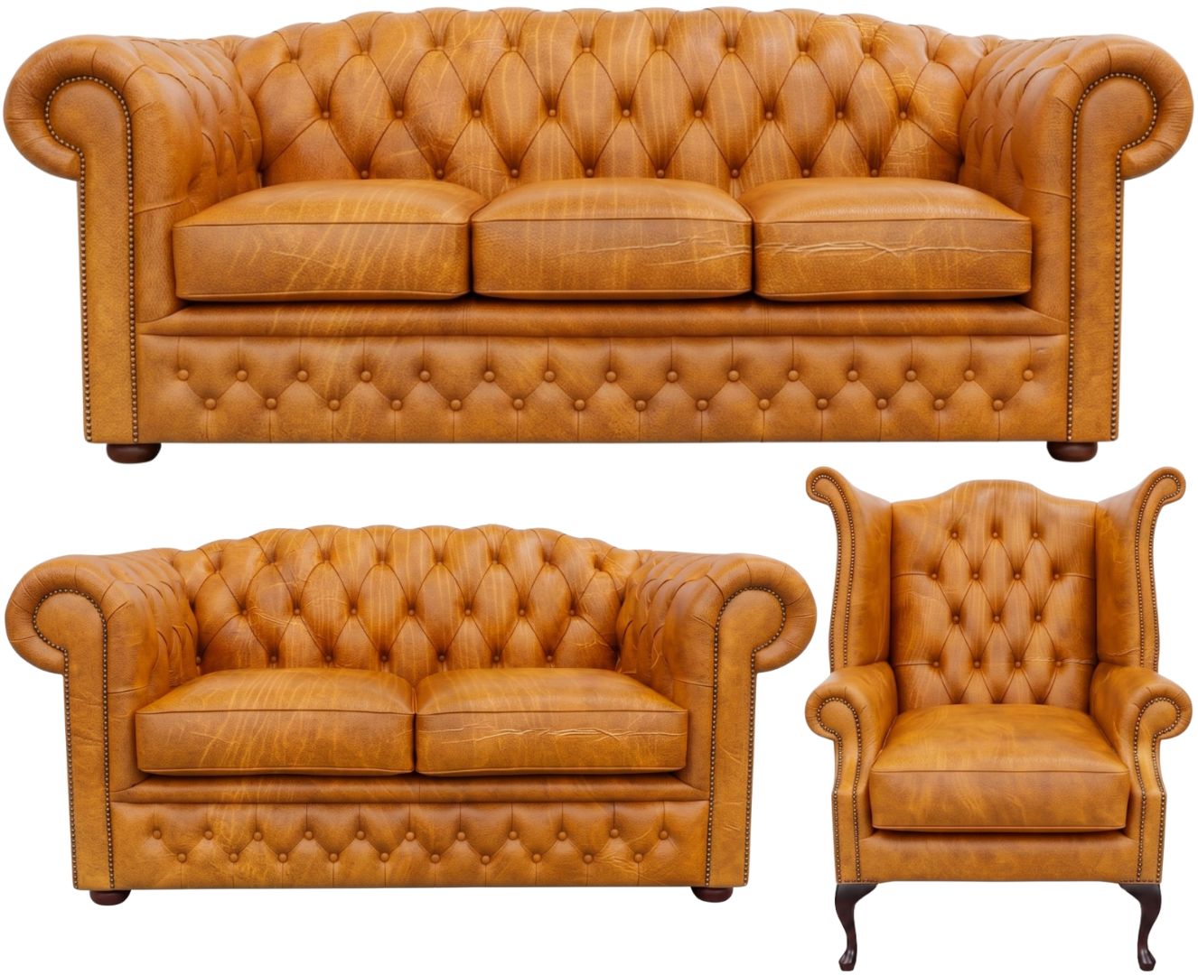 The Royale Chesterfield 3 Piece Suite