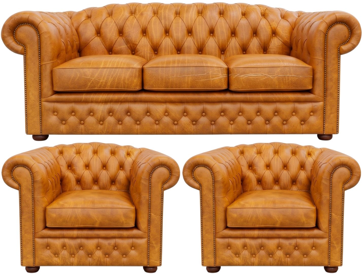 The Royale Chesterfield 3 Piece Suite