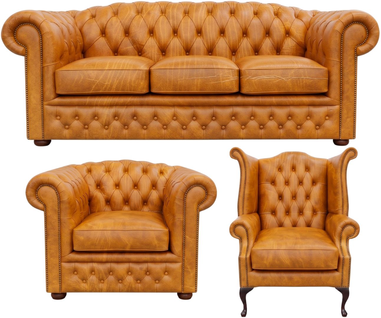 The Royale Chesterfield 3 Piece Suite