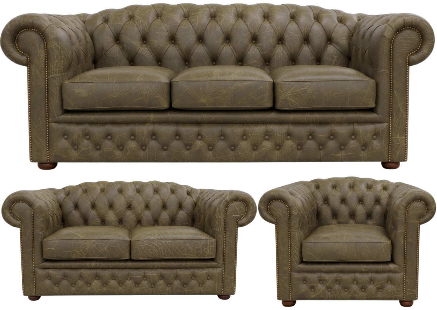 The Royale Chesterfield 3 Piece Suite