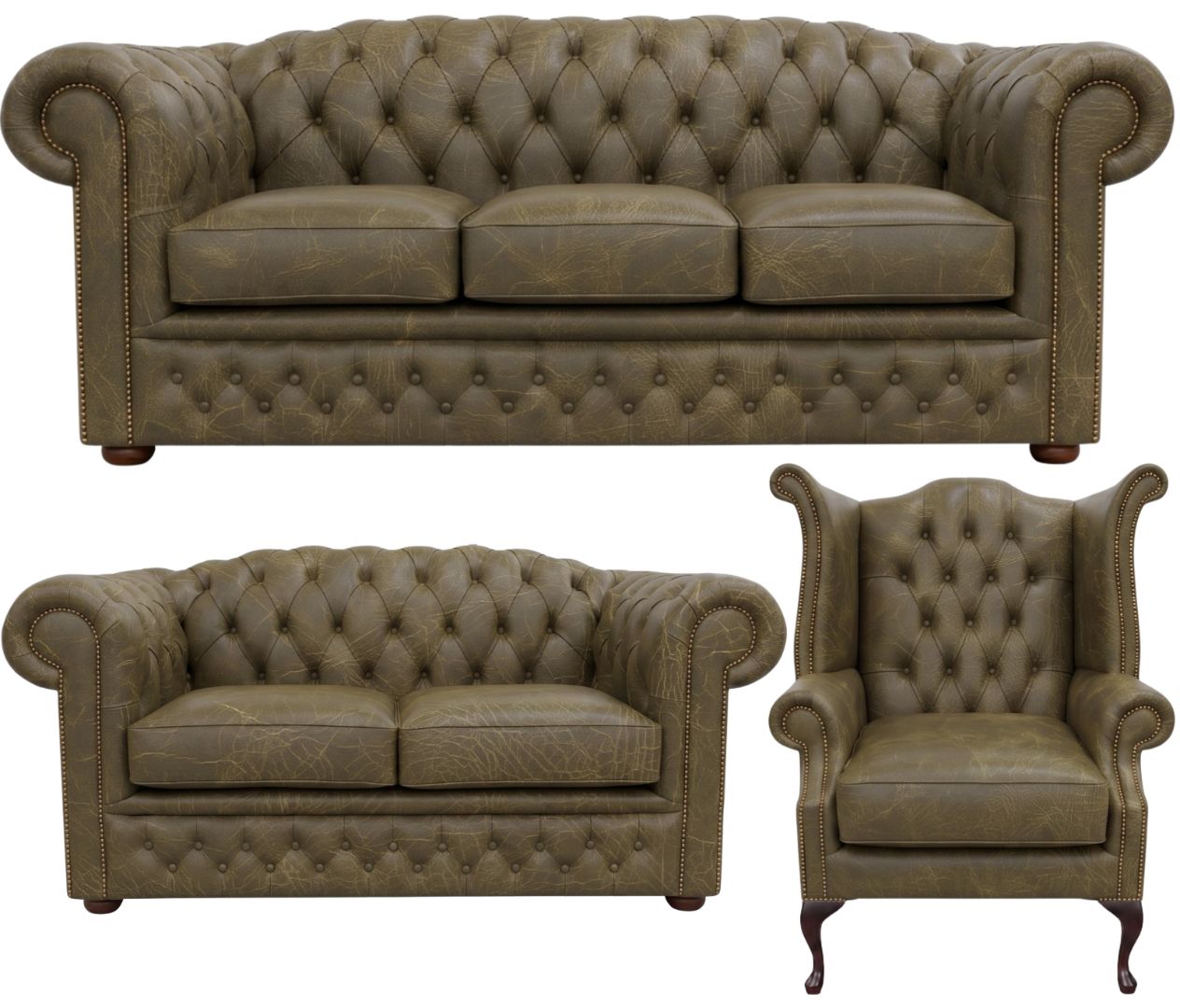 The Royale Chesterfield 3 Piece Suite