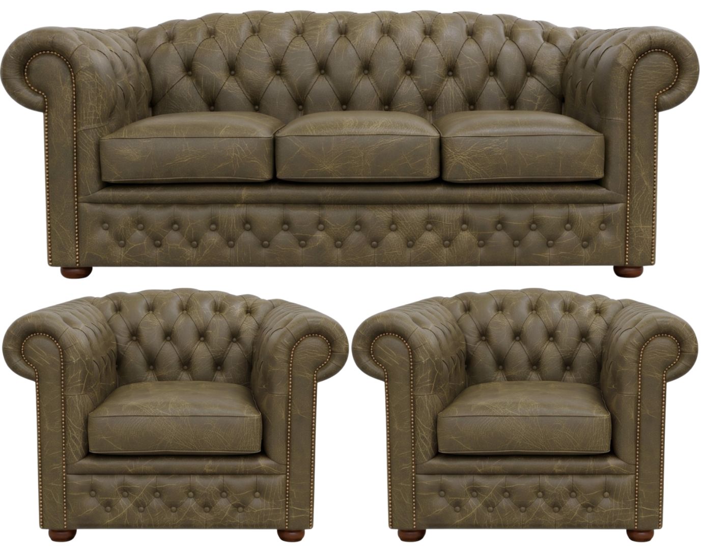 The Royale Chesterfield 3 Piece Suite