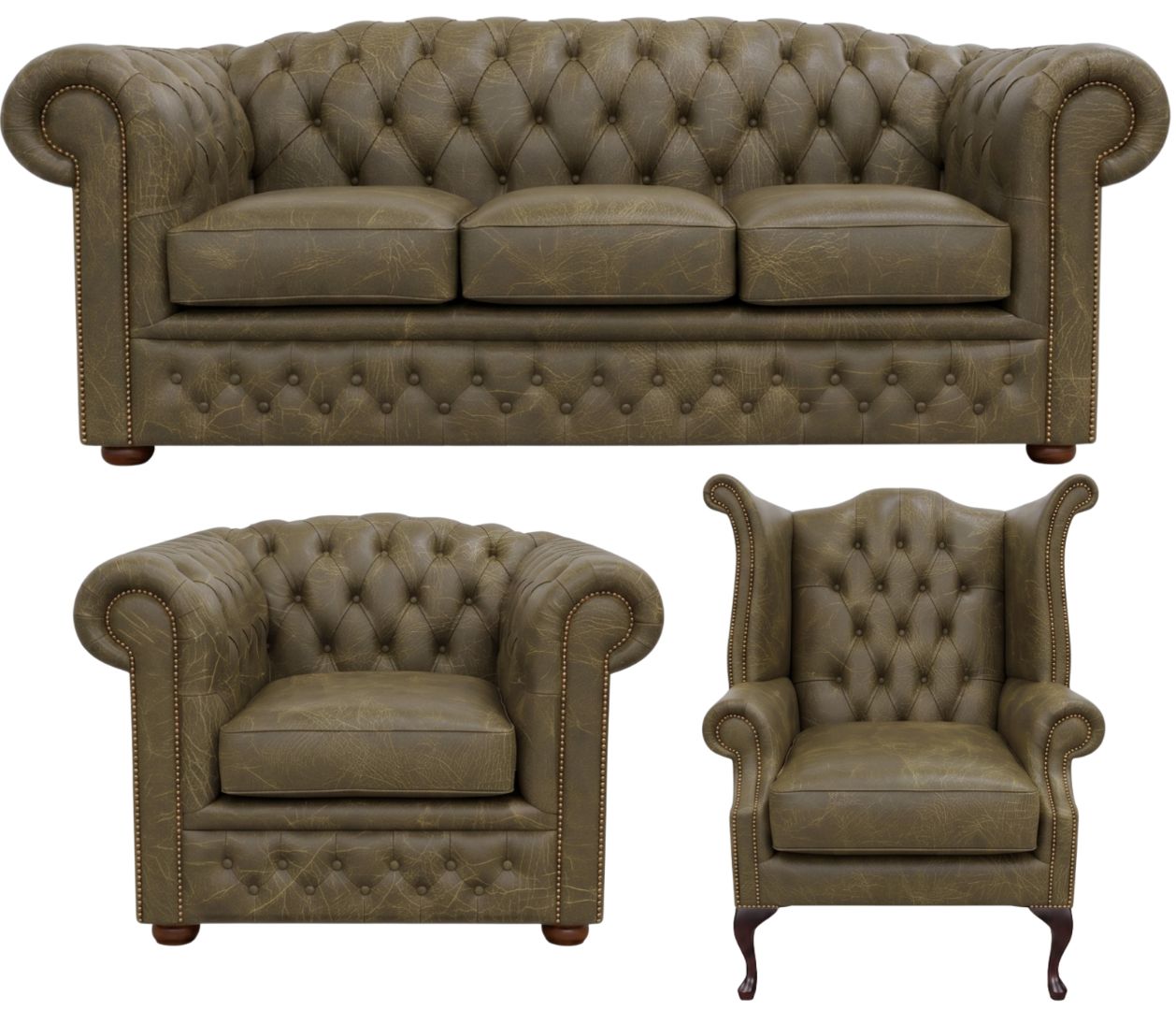 The Royale Chesterfield 3 Piece Suite