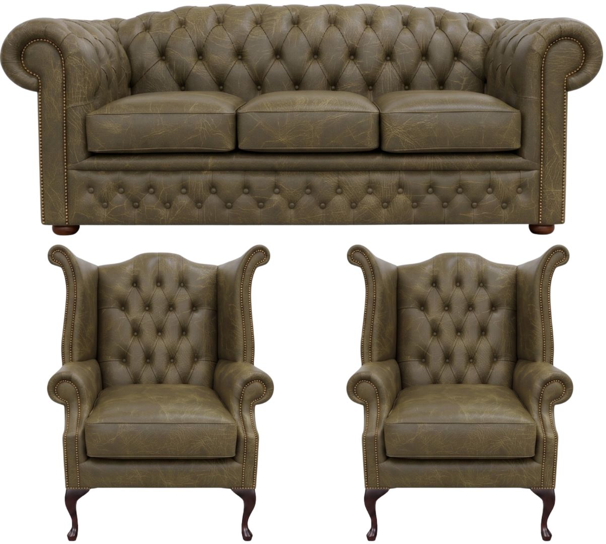 The Royale Chesterfield 3 Piece Suite