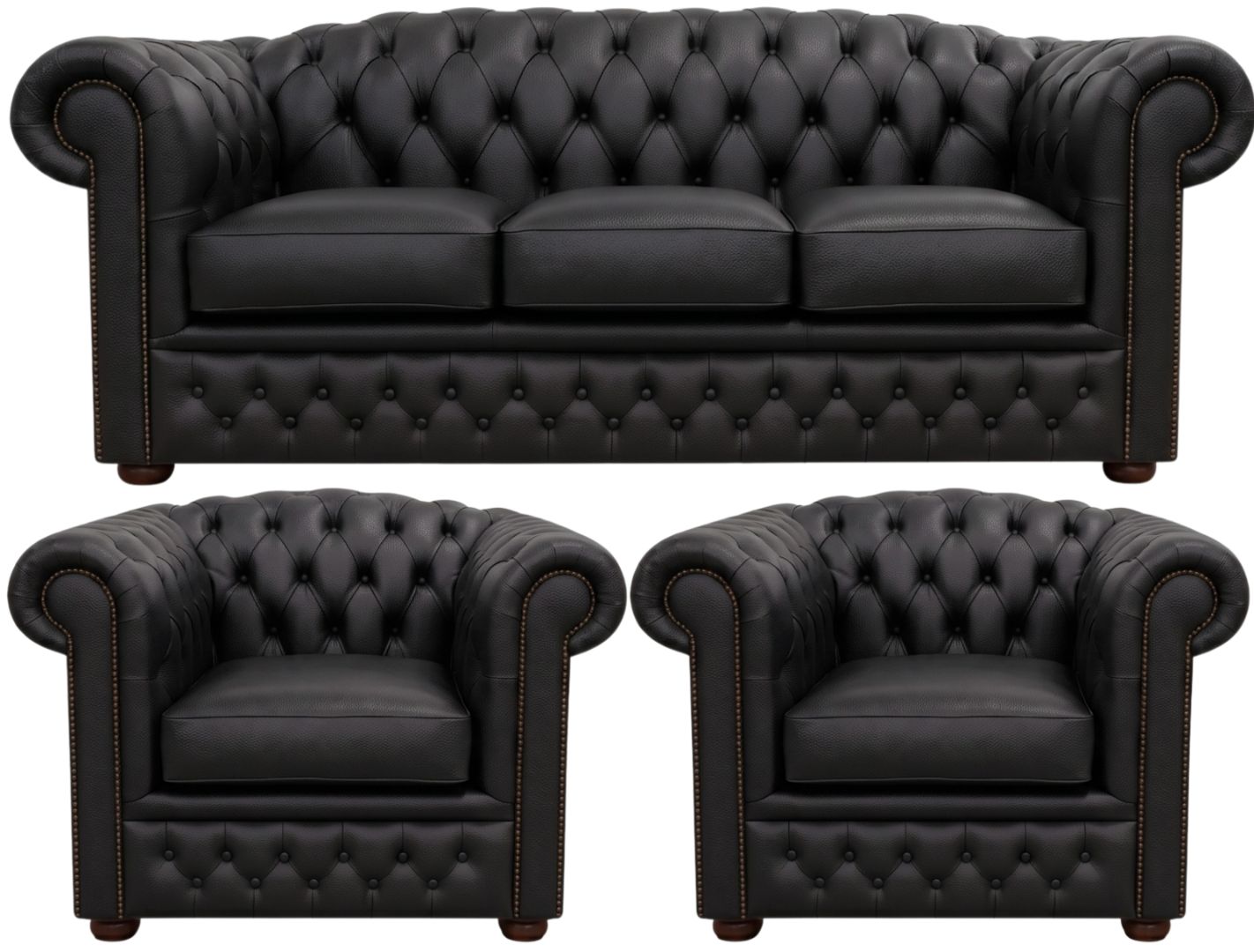The Royale Chesterfield 3 Piece Suite