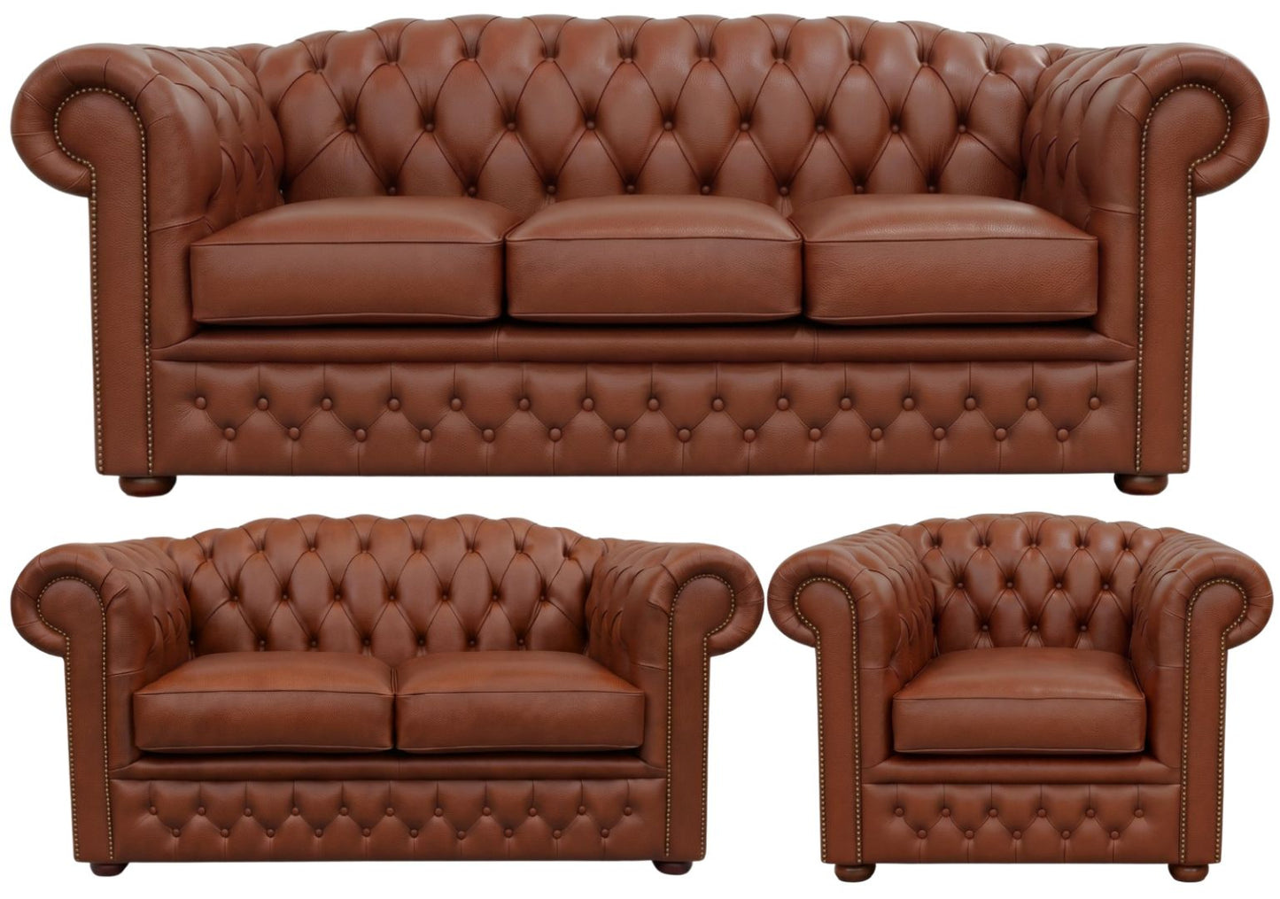 The Royale Chesterfield 3 Piece Suite