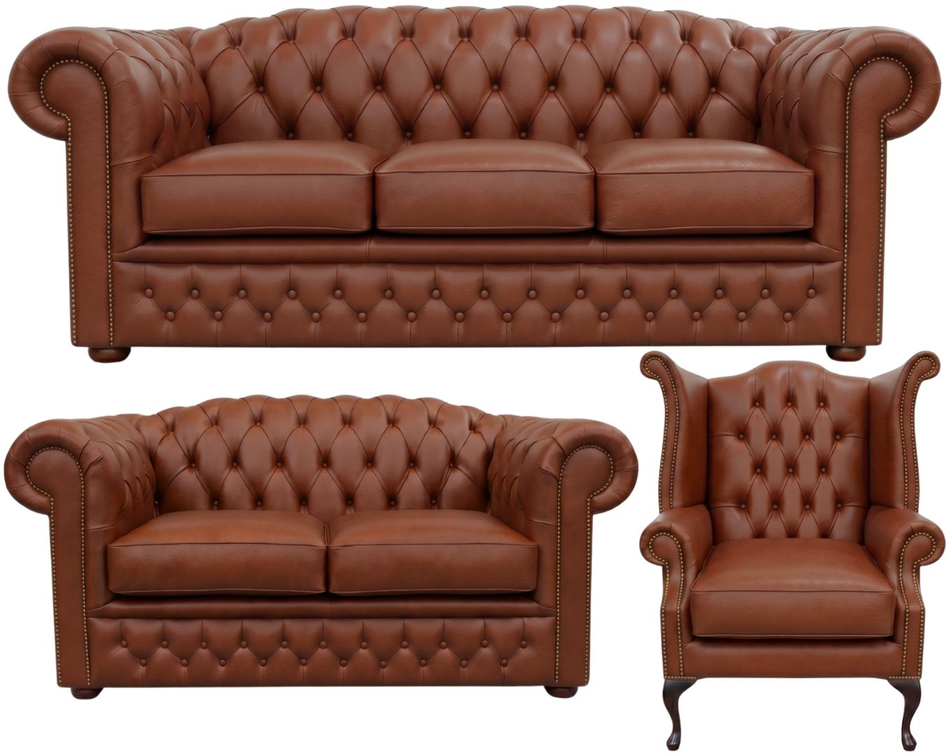 The Royale Chesterfield 3 Piece Suite