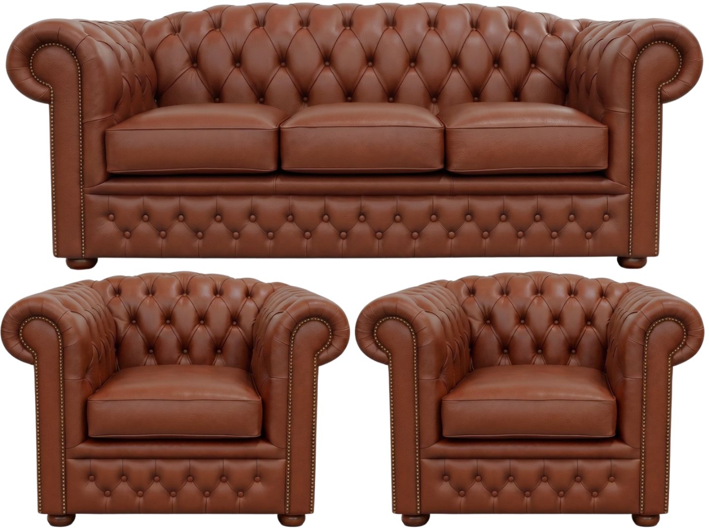The Royale Chesterfield 3 Piece Suite