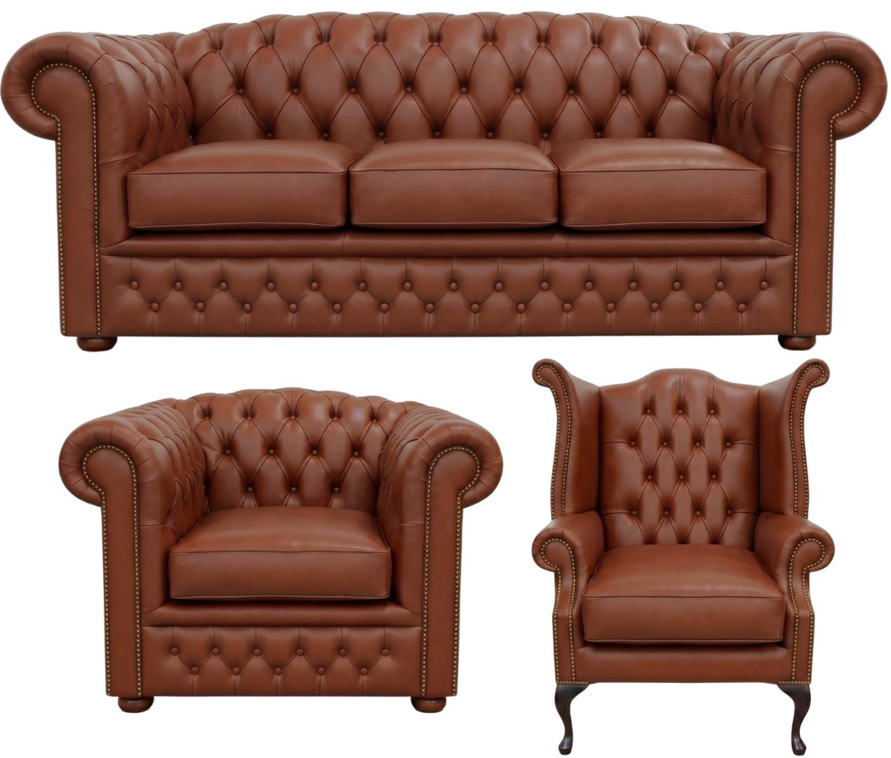 The Royale Chesterfield 3 Piece Suite