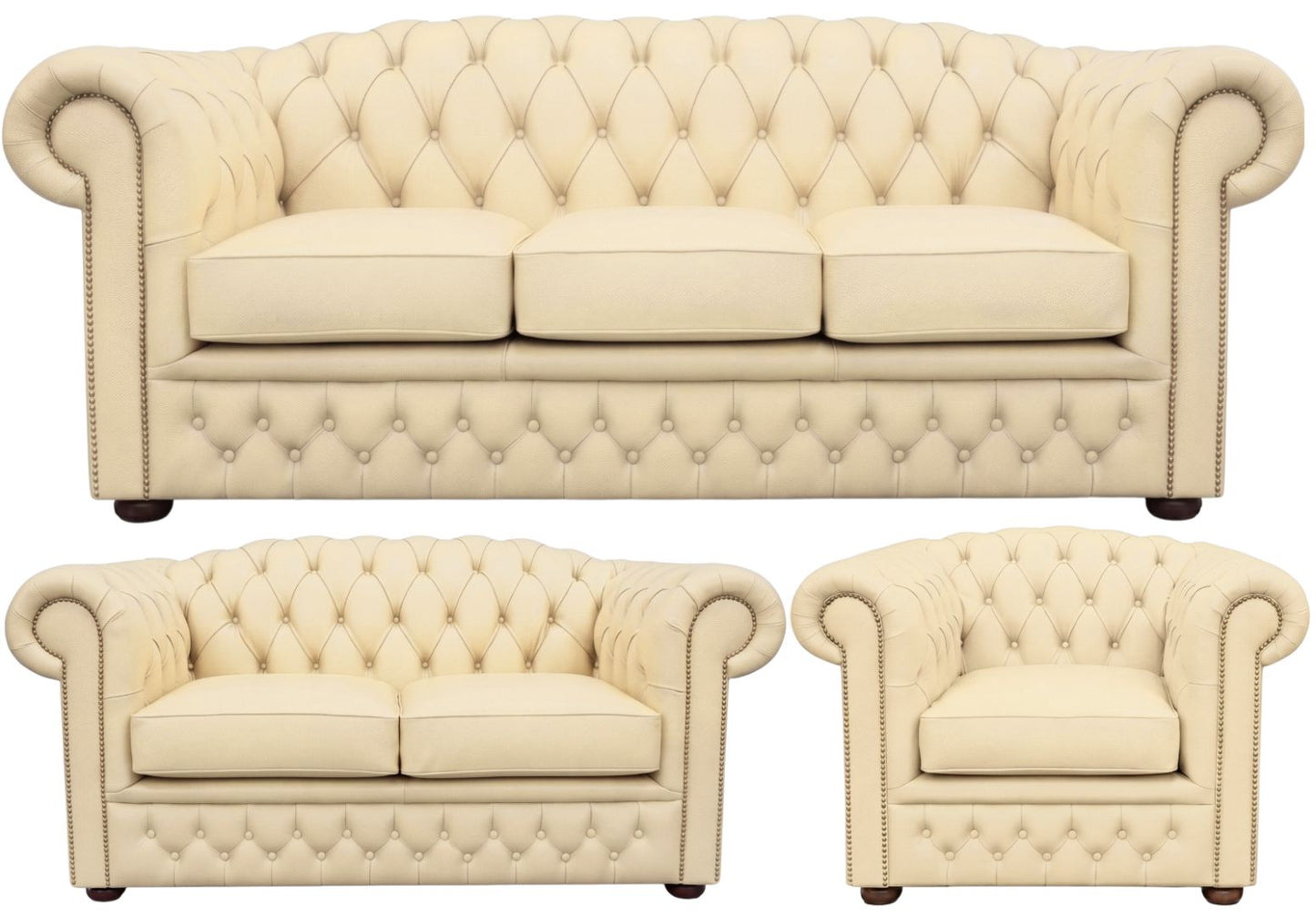 The Royale Chesterfield 3 Piece Suite
