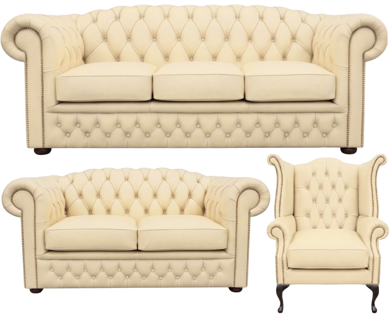 The Royale Chesterfield 3 Piece Suite