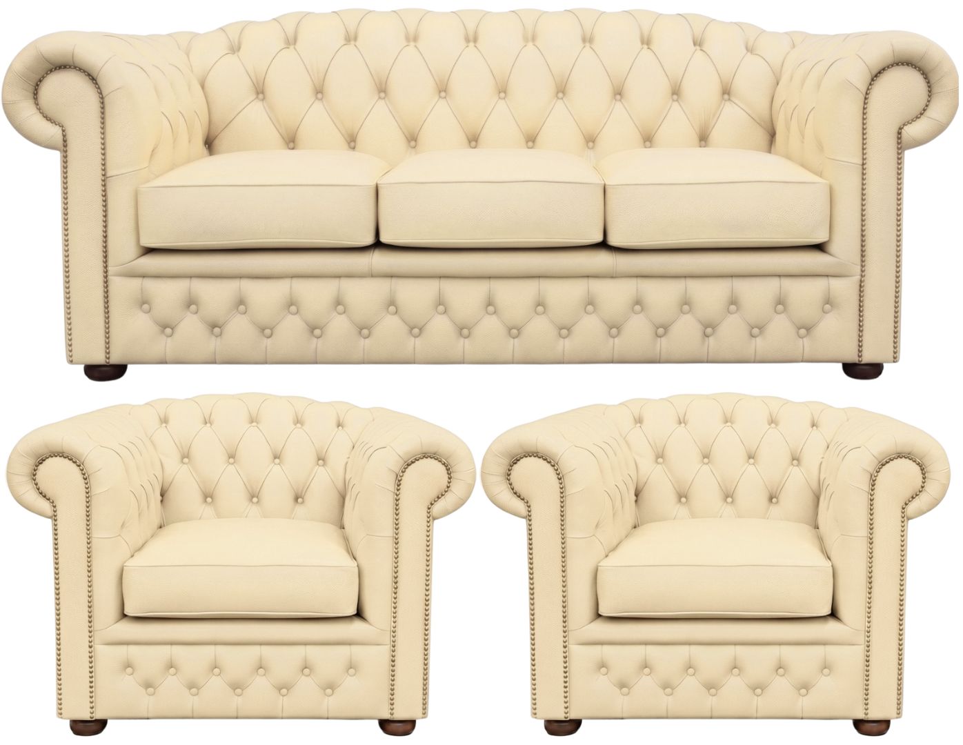 The Royale Chesterfield 3 Piece Suite