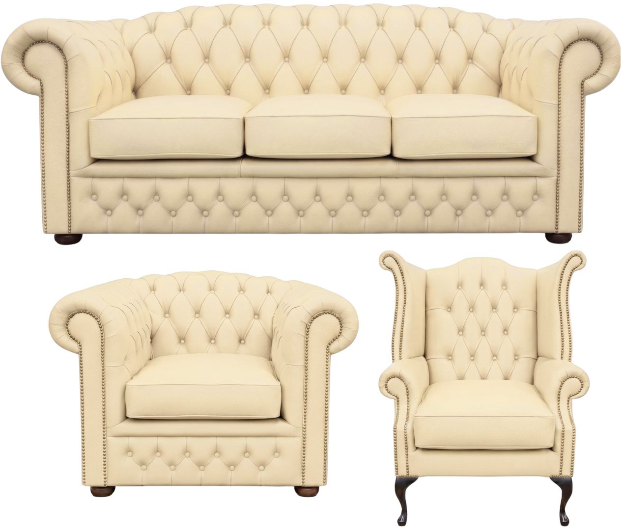 The Royale Chesterfield 3 Piece Suite