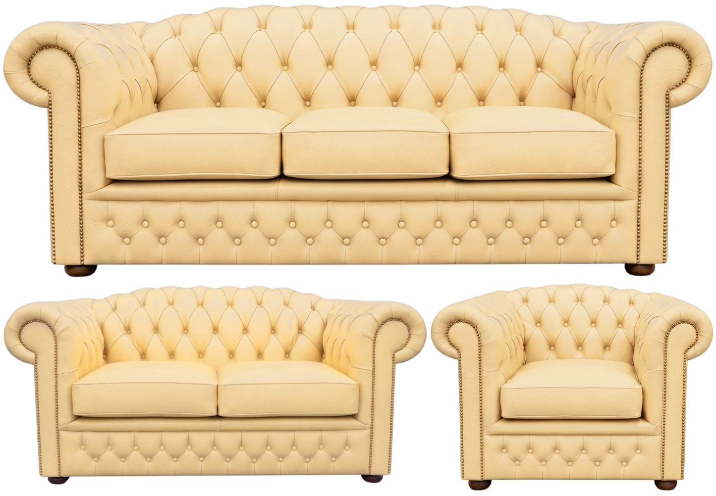 The Royale Chesterfield 3 Piece Suite