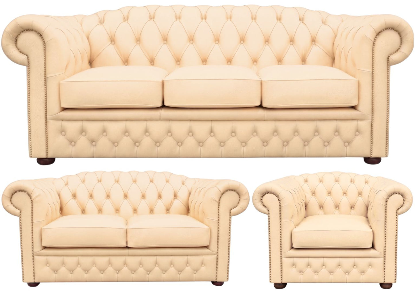The Royale Chesterfield 3 Piece Suite