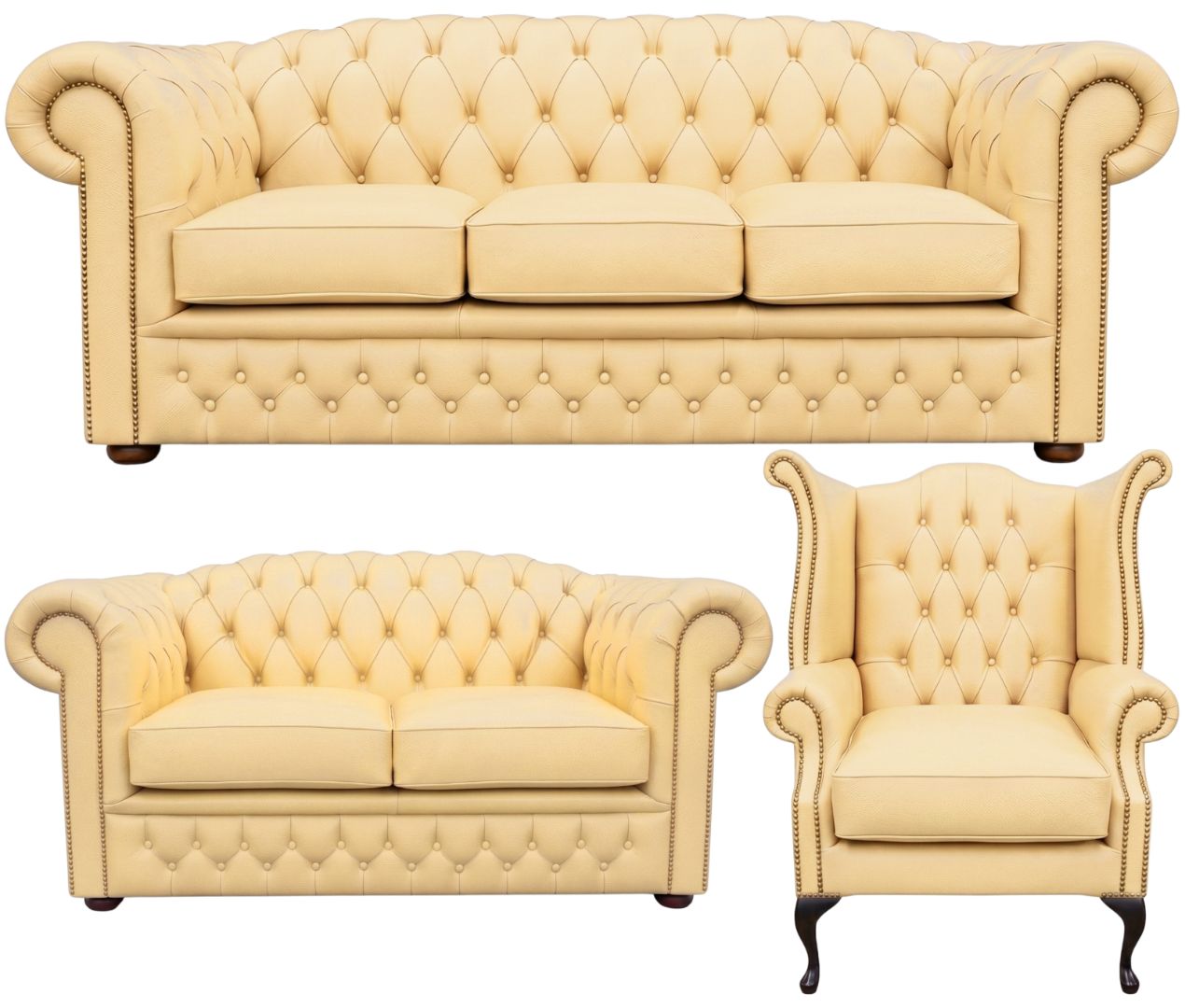 The Royale Chesterfield 3 Piece Suite