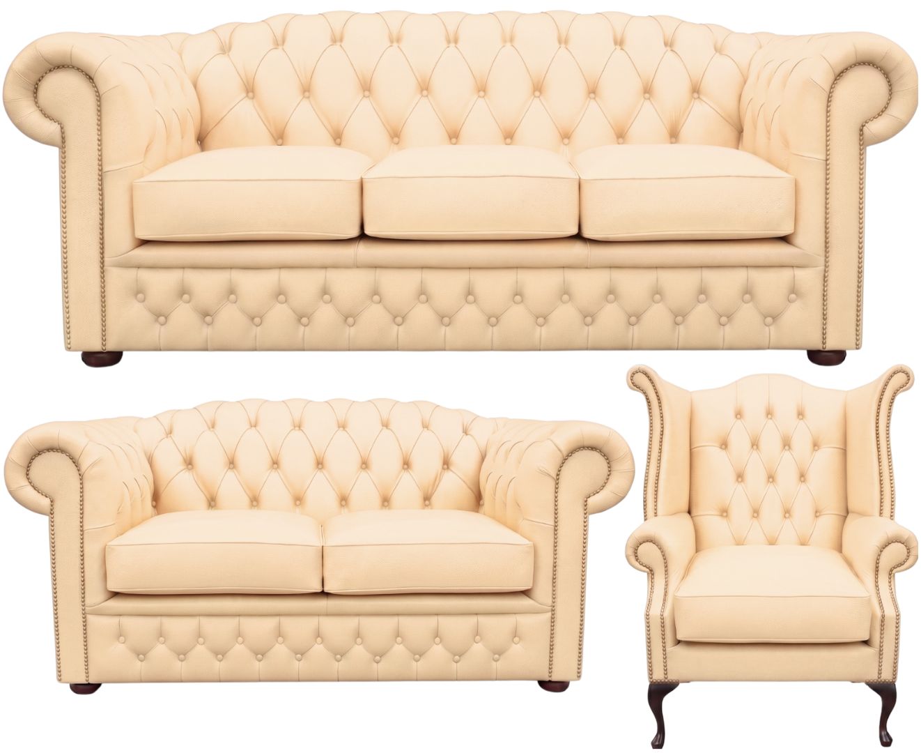 The Royale Chesterfield 3 Piece Suite