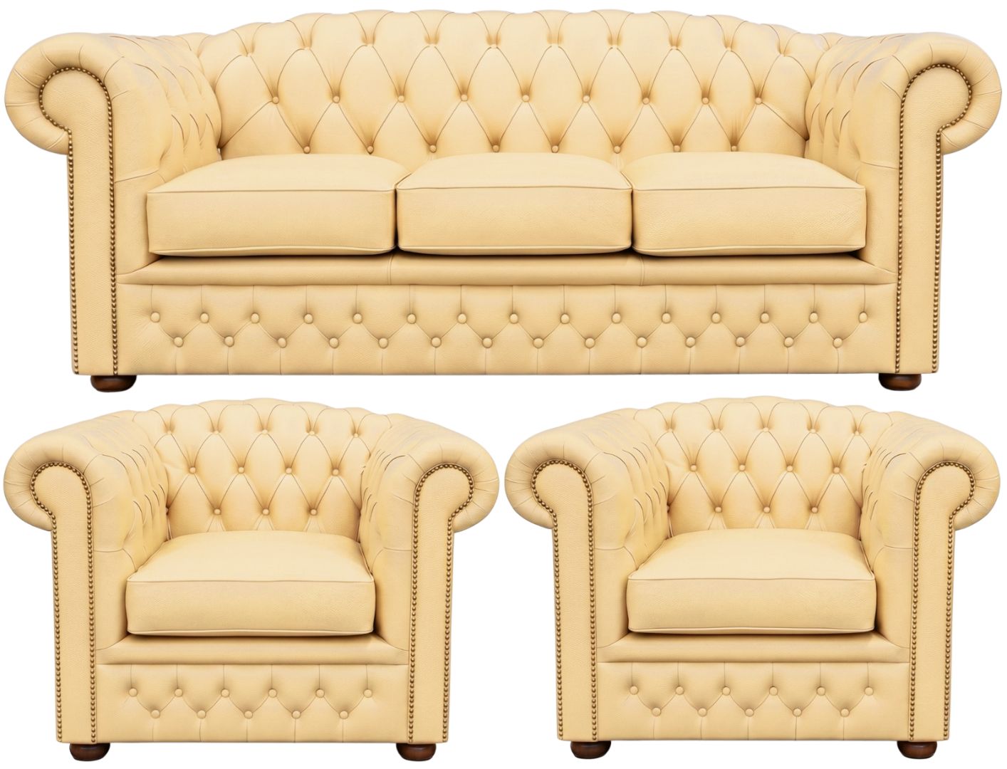 The Royale Chesterfield 3 Piece Suite